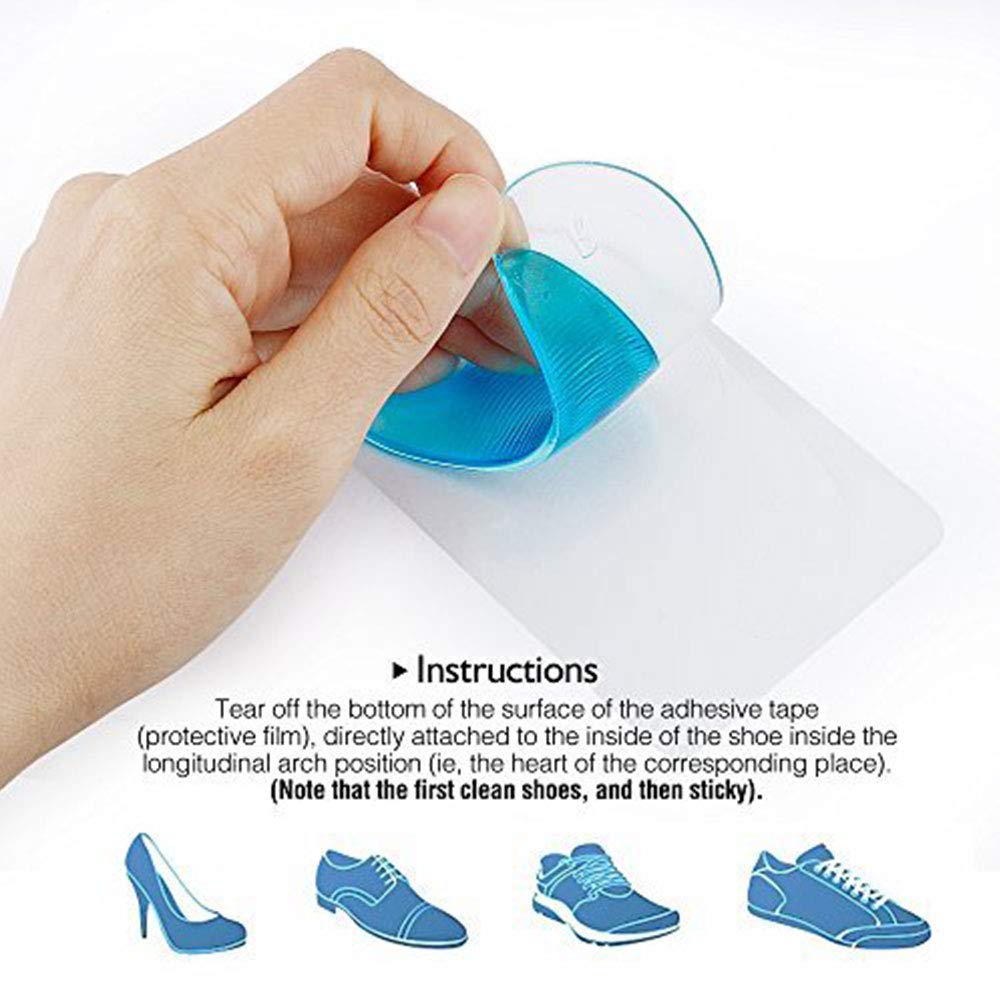 PEDIMEND Selbstklebende Fußgewölbe-Einlegesohlen – Orthopädische Einlegesohlen Fußgewölbeunterstützung für flache Füße – Professionelle Plattfußkorrektur – Unisex – Fußpflege (fünf Paar)