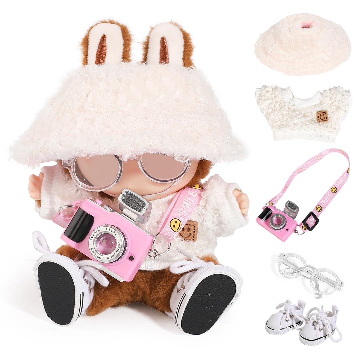 Vestiti Per Bambole Labubu 15/17 Cm – Set Completo Con Cappello E Accessori Carini