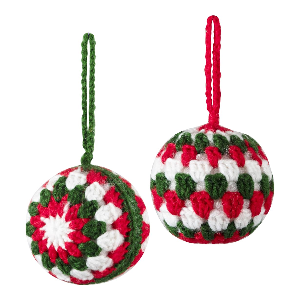 Trimits Crochet Kit - Baubles Pair of 8 x 8cm Festive & Christmas Decorations