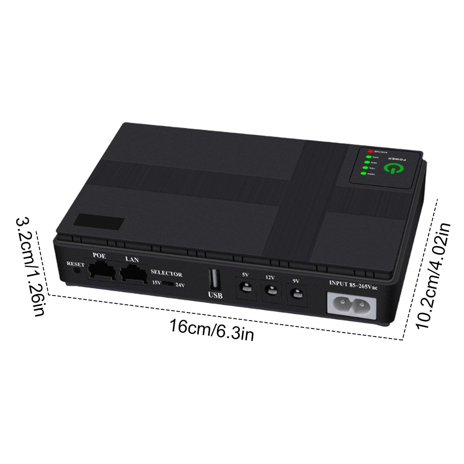 Batterie de secours pour caméra de sécurité – Batterie de secours portable pour routeur, batterie de secours UPS | Bloc de batterie de sortie de haut-parleur d'alimentation de modem pour lumière LED