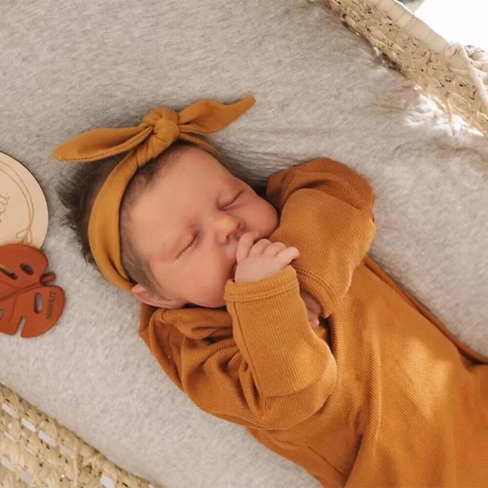 Zero pam 20 Inch Real Looking Reborn Boy Dolls Full Body Silicone Vinyl Realistic Newborn Baby Dolls Eyes Closed Real Life Boys Lifelike Babies Doll Waterproof Anatomically Correct Boy