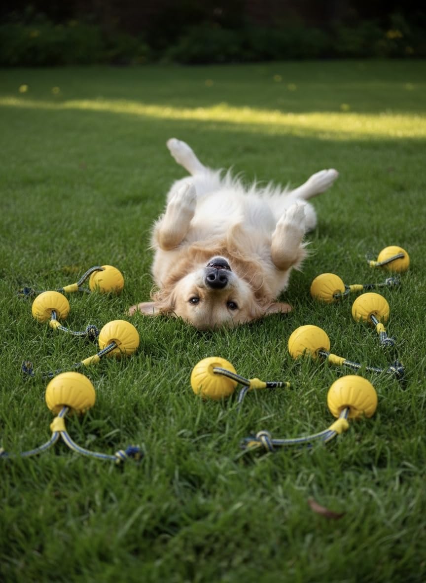 Hundeball – Robustes Hundespielzeug für Hunde | wasserfest, schwimmfähig & bissfest | ideal zum Apportieren & Spielen | in 1 Stück, 3er-Set oder 10er-Sparset erhältlich (10er-Sparset)