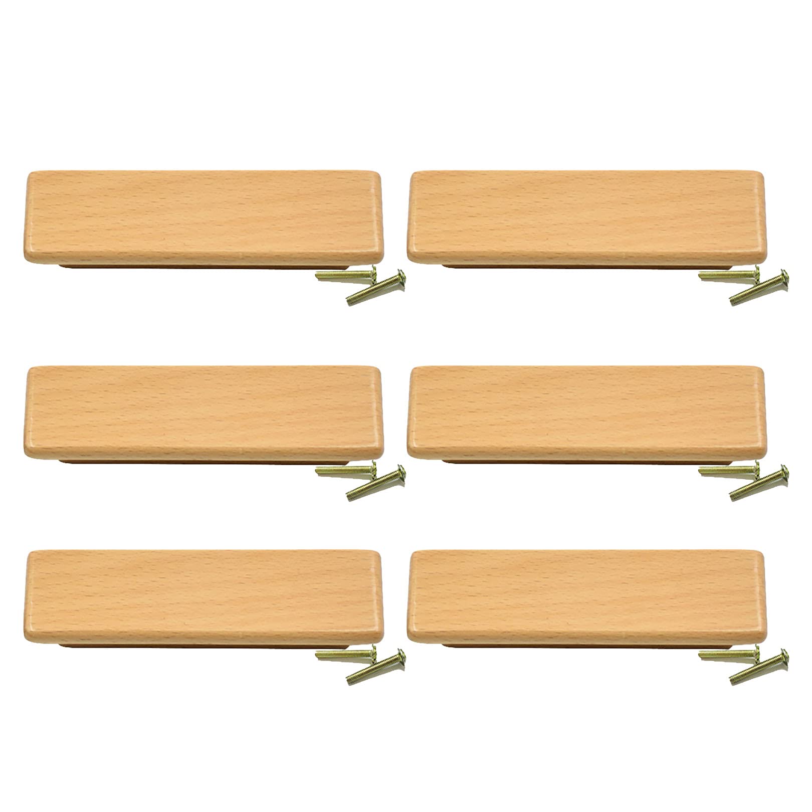 Poignées de tiroir d'armoire bois 64mm bouton traction meuble x6