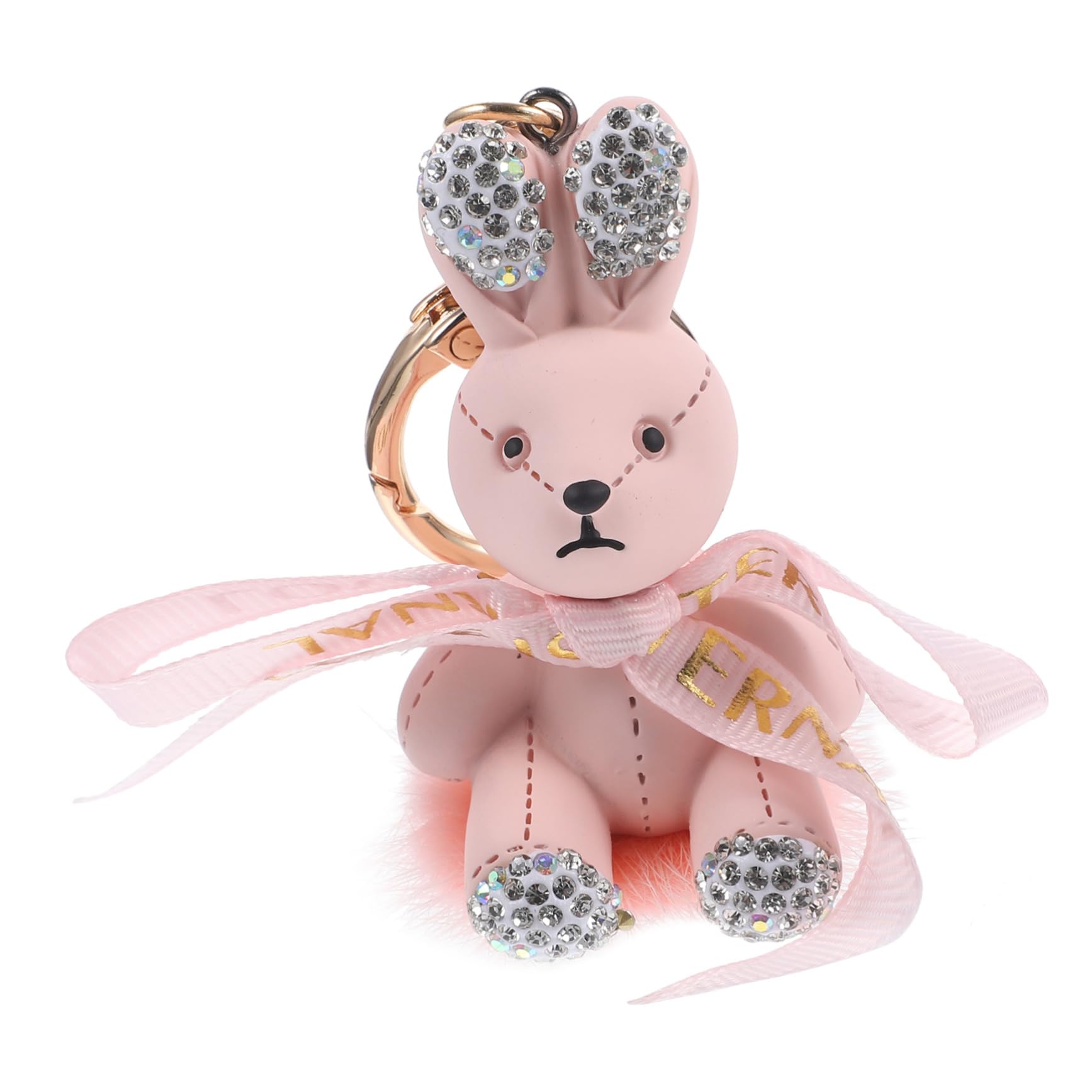 GALPADA 4piezas Llaveros De Conejo Pompón Colgante Decorativo De Conejo Adorable Para Claves y Accesorios De Bolsos Para Amantes De Animales