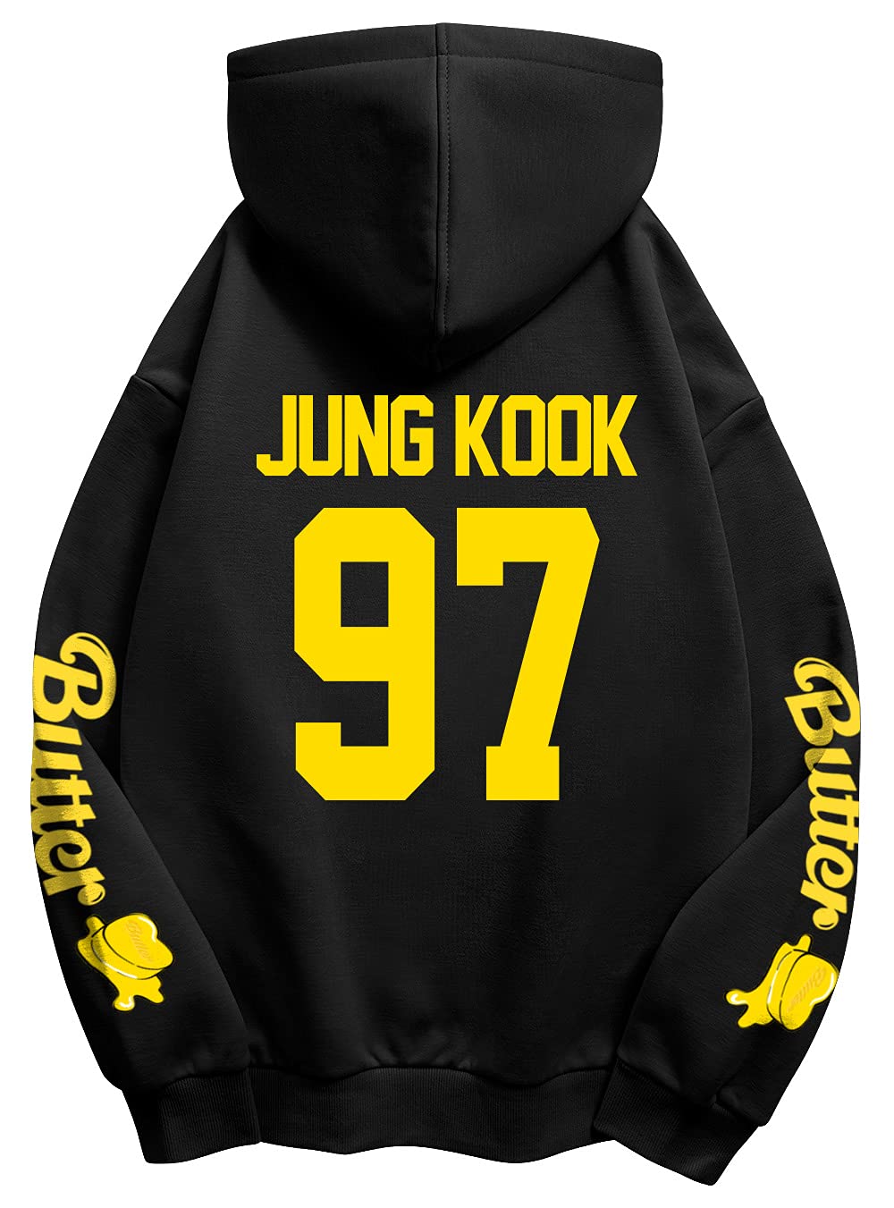 K-Pop BTS Butter Hoodie Unisex Drop Shoulder Fluff Hooded Sweatshirt Cheer  Clothing Pullover Sweaters