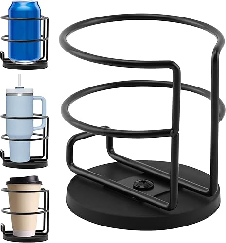 Portavasos magnético de metal resistente, portavasos, portátil, para tractor, cortacésped, camión, automóvil, refrigerador, parte inferior magnética