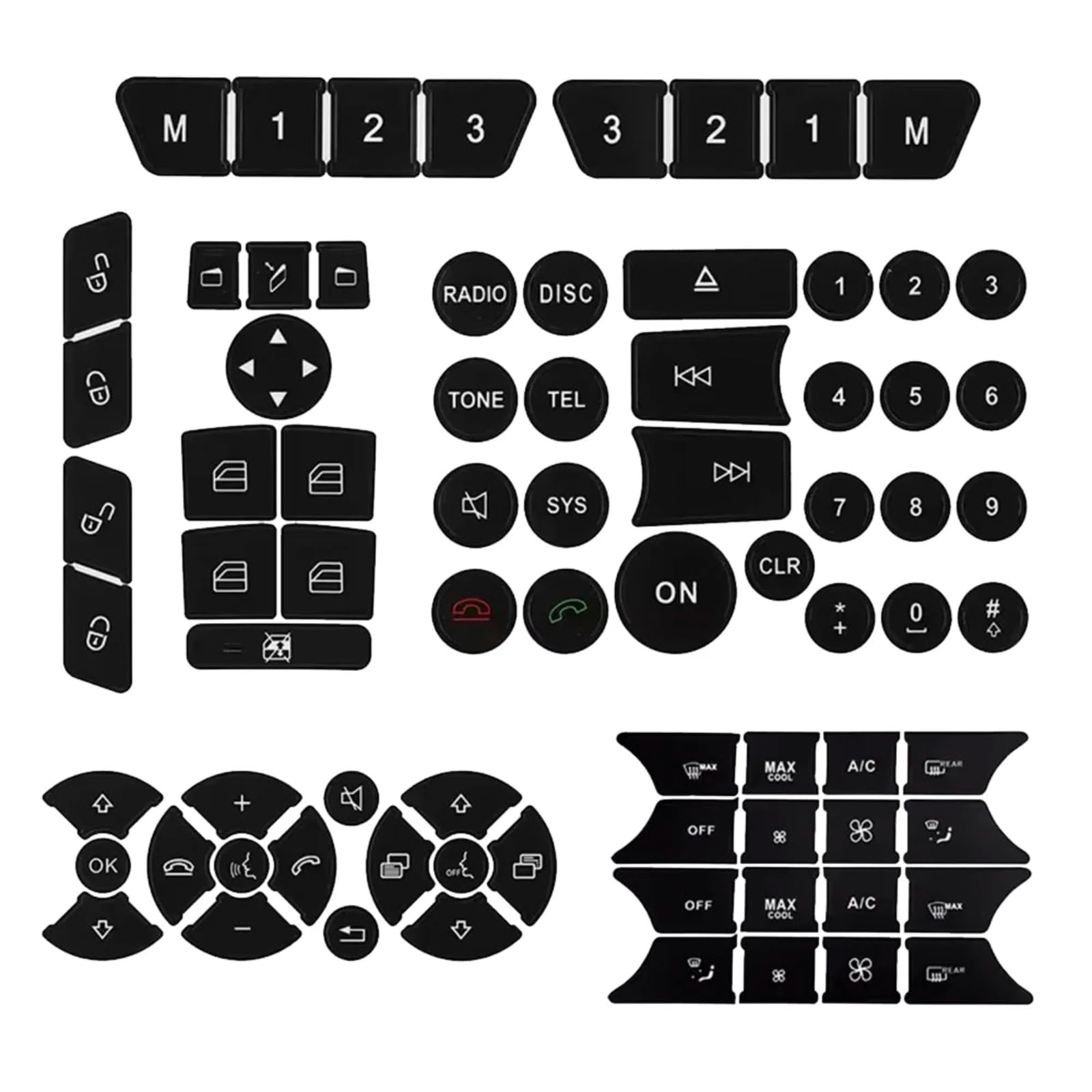 Adesivi Per Interruttori Auto Per Benz C207 A207 R231 W176 W246 X204