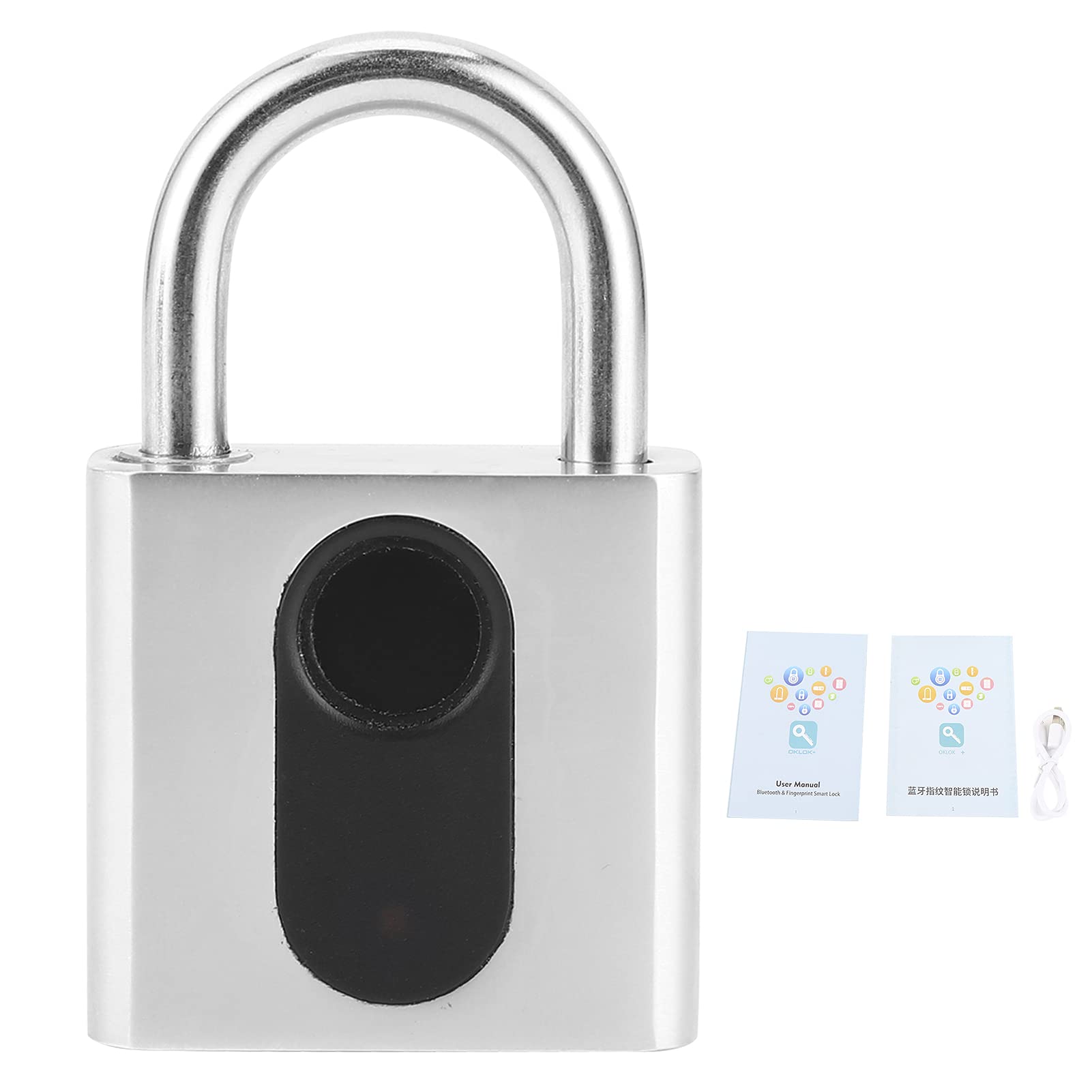 Candado de Huella Digital Inteligente con Conectividad Bluetooth para Uso Antirrobo en Gimnasio, Almacenamiento y Viajes - Aleación de Zinc Resistente Al Agua y Duradera, 1 Unidad