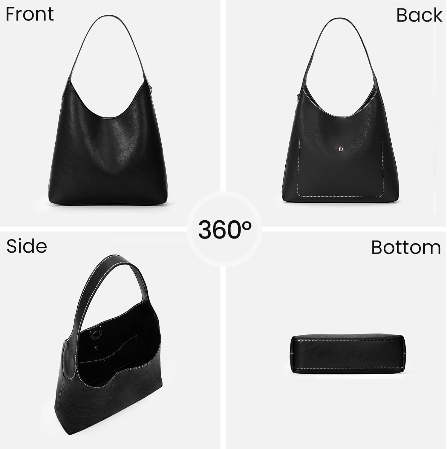Faux Suede Hobo Bags Vegan Leather Shoulder Bag Tote for Women with Cherry Charm Slouchy Designer Handbag Purse Fall Fashion - Image 3