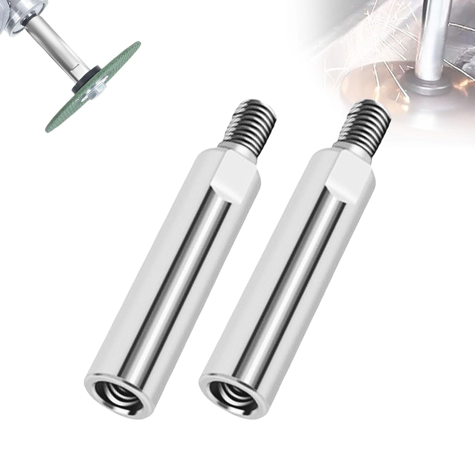 Upgrade Angle Grinder Extension Rod, M10 Thread Polishing Machine Adapter Lever, Angle Grinder Extension for 100 Type Angle Grinder Polisher (2PCS)