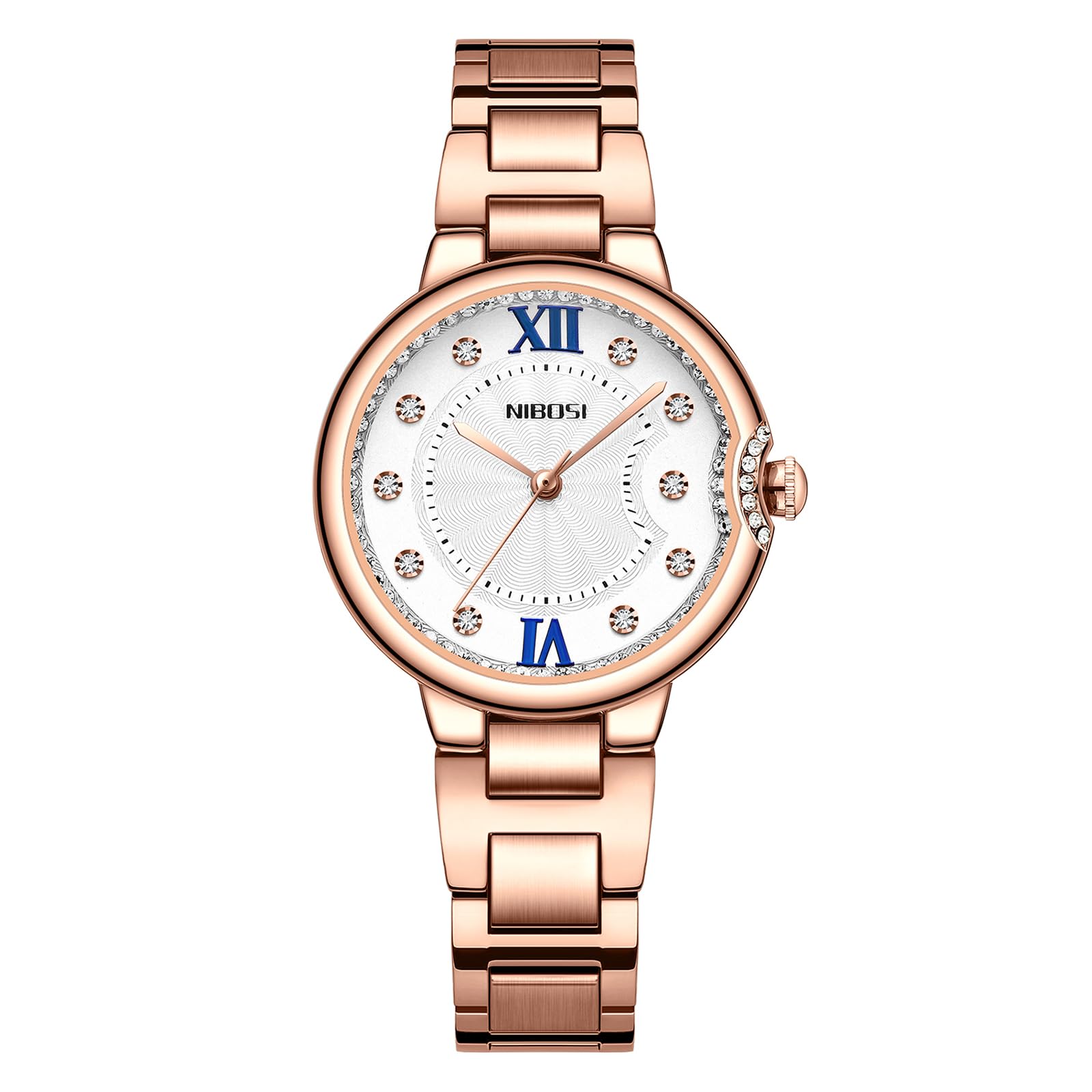 NIBOSI Women Watches Analog Quartz Rose Gold Diamond Watch for Ladies Fashion Minimalism Waterproof Stainless Steel Casual Wrist Watches Birthday Gift (B0D178GZLM) Amazon Price History, Amazon Price Tracker
