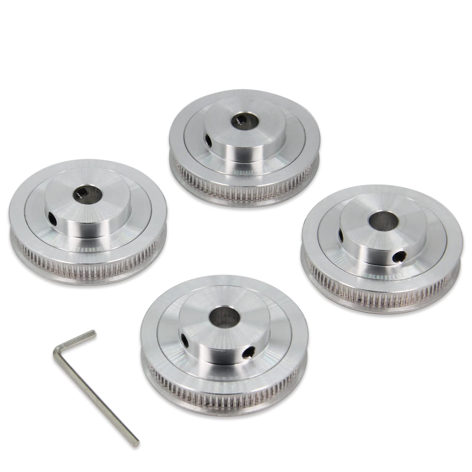 2GT Pulleys 80 Teeth 5mm Bore 80T Timing Belt Pulleys Synchronous Wheel Aluminum for Width 6mm Belt 3D Printers Parts, 4pcs/Pack(Size: 80T-5mm Bore) — Amazon image 16