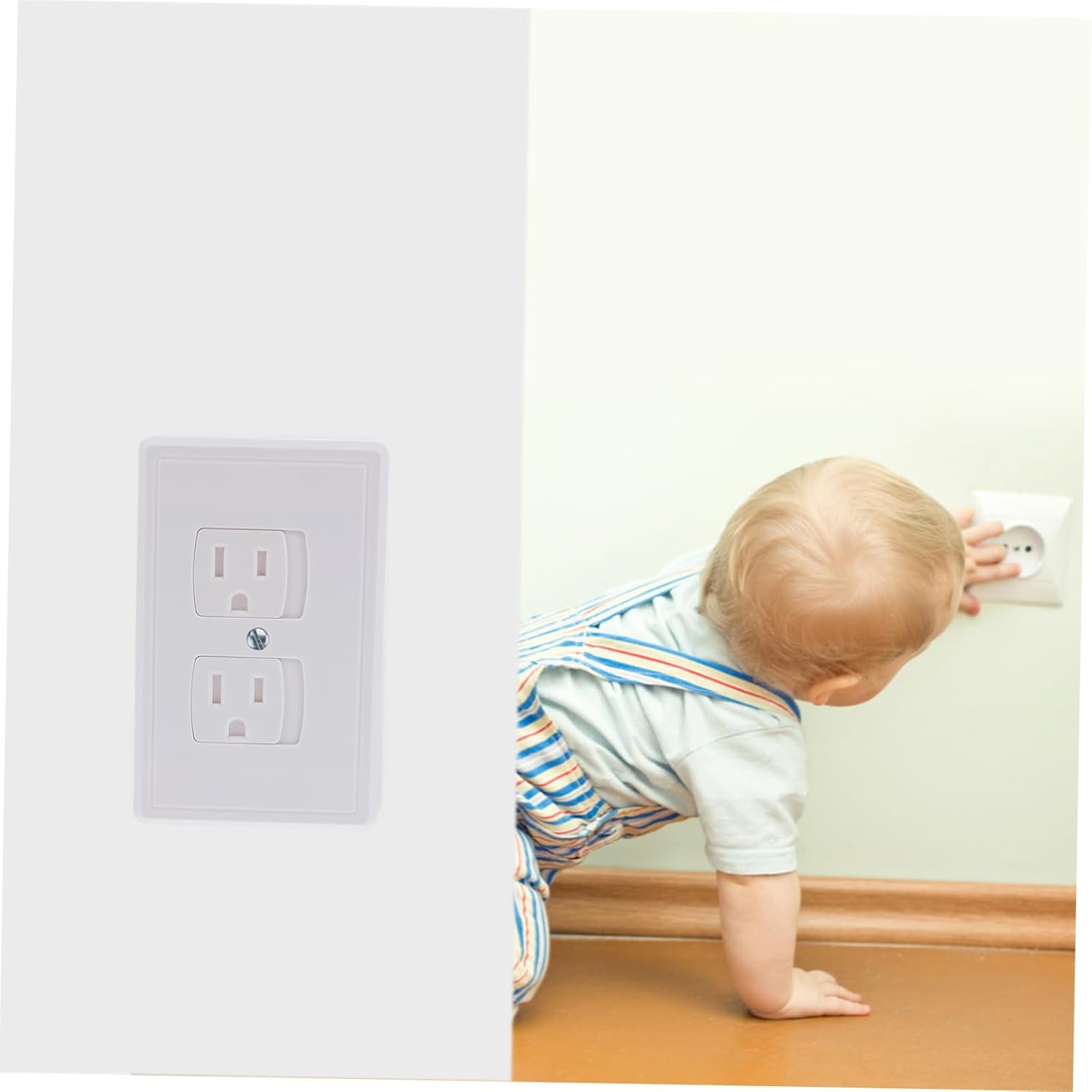 ARTIBETTER 8pcs Safety Socket Covers Electric Outlet Protective Lids for Toddlers Pets Material Smooth Edges for Boy Girl Safety