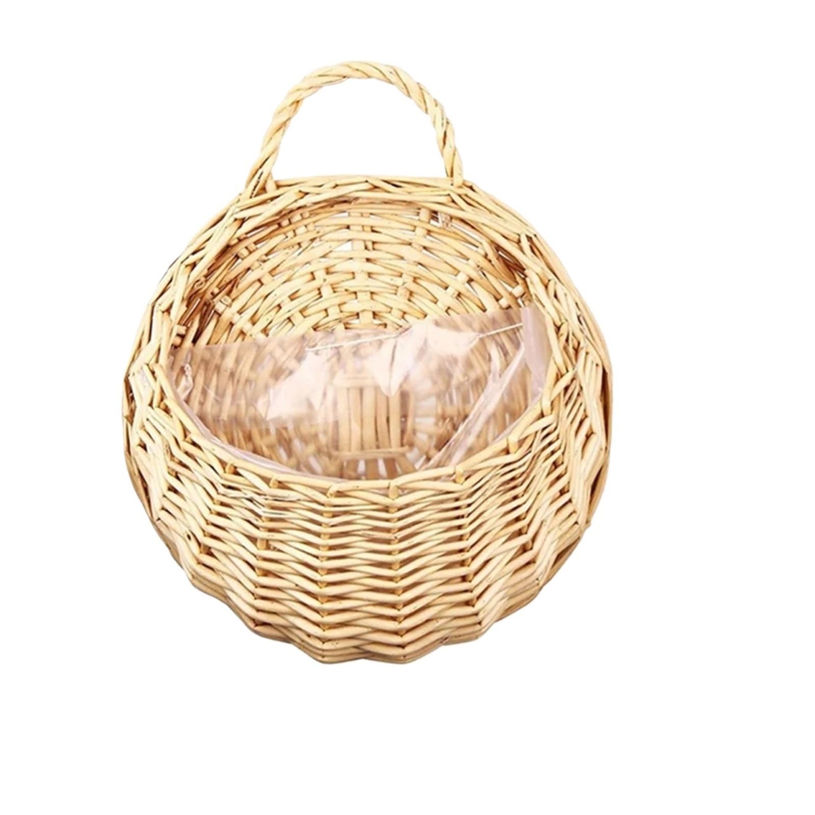 Pots de Fleurs Tressés 3 pièces à la Main en Osier tissé Panier Suspendu tenture Murale jardinière Fleur Panier en Osier Panier en rotin for la décoration intérieure Jardin Mariage(B-S)