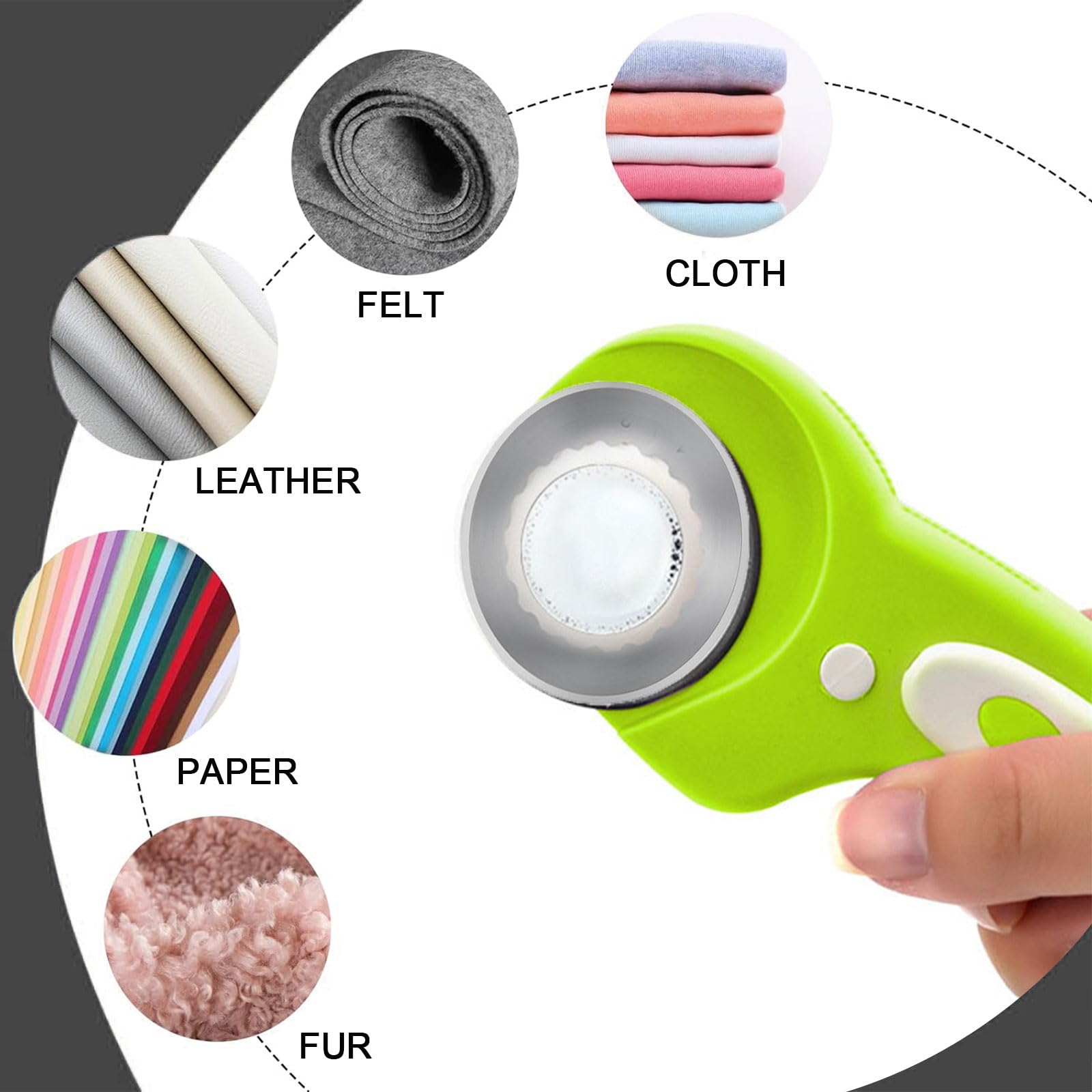 10 Lame Rotanti Da 45mm In Acciaio Inox - Per Taglierina Rotante, Tagliano Tessuto E Carta