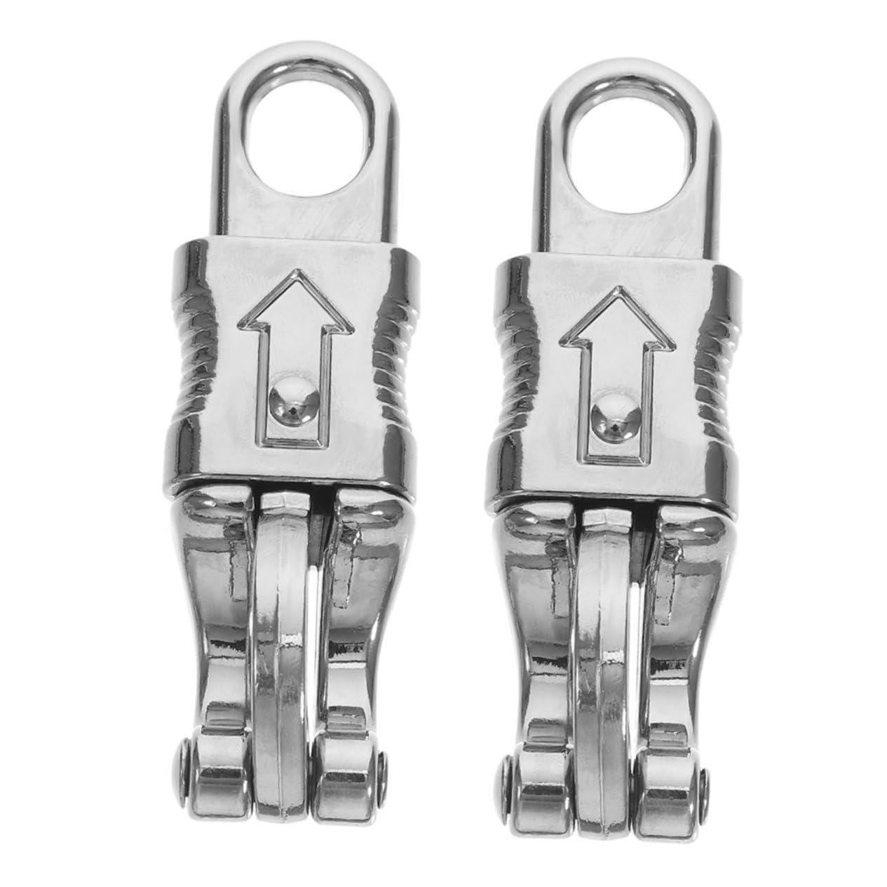 PRETYZOOM 4 Sätze Pferdestellen Haken Clips Seilhaken Hängend Schnappen Schlüssel Reiter S Haken Federkarabinerhaken Metallhaken Seilklemmen Hakennägel Zinklegierung Silber 2 Stück * 4