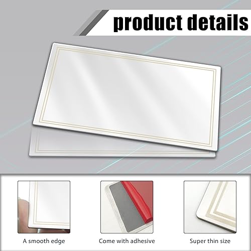 Miniatura 4 de Espejo de maquillaje para visera de automóvil espejo de tocador de acero inoxidable HD universal para visera de automóvil camión SUV respaldo de