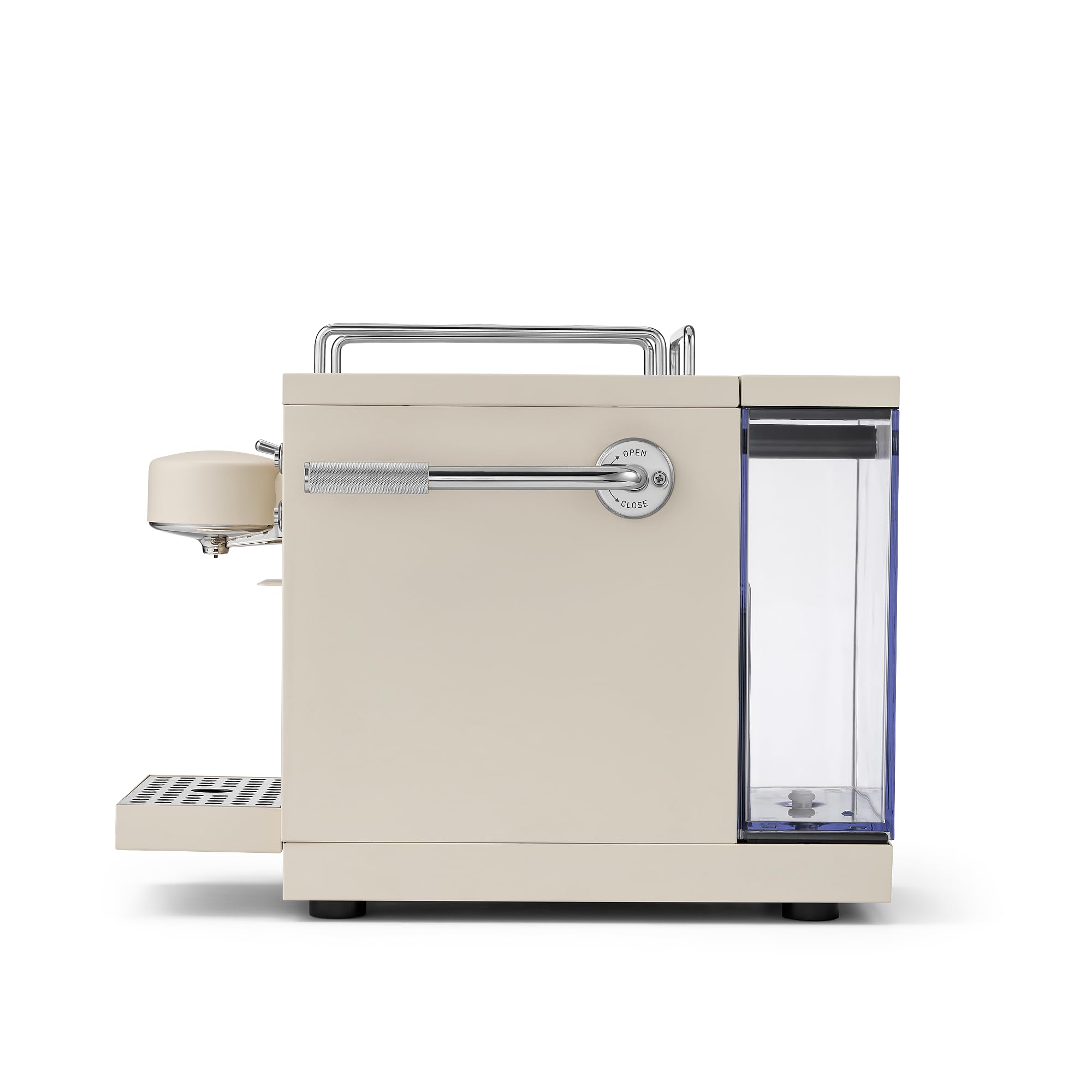 La cafetera original 2 en beige – máquina de cápsulas compatible con Nespresso®, carcasa de acero inoxidable, diseño escandinavo, duradero y reparable