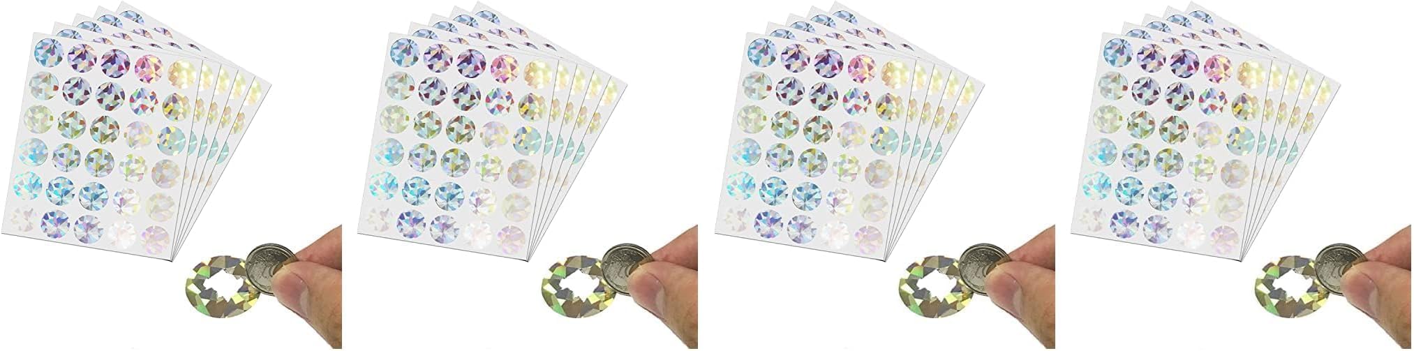 150 Pack, 5PCS, Holographic Shiny Scratch Off Stickers Labels, 2.5 cm Round Circle and Stick DIY Labels for Games Party Gift Postcard