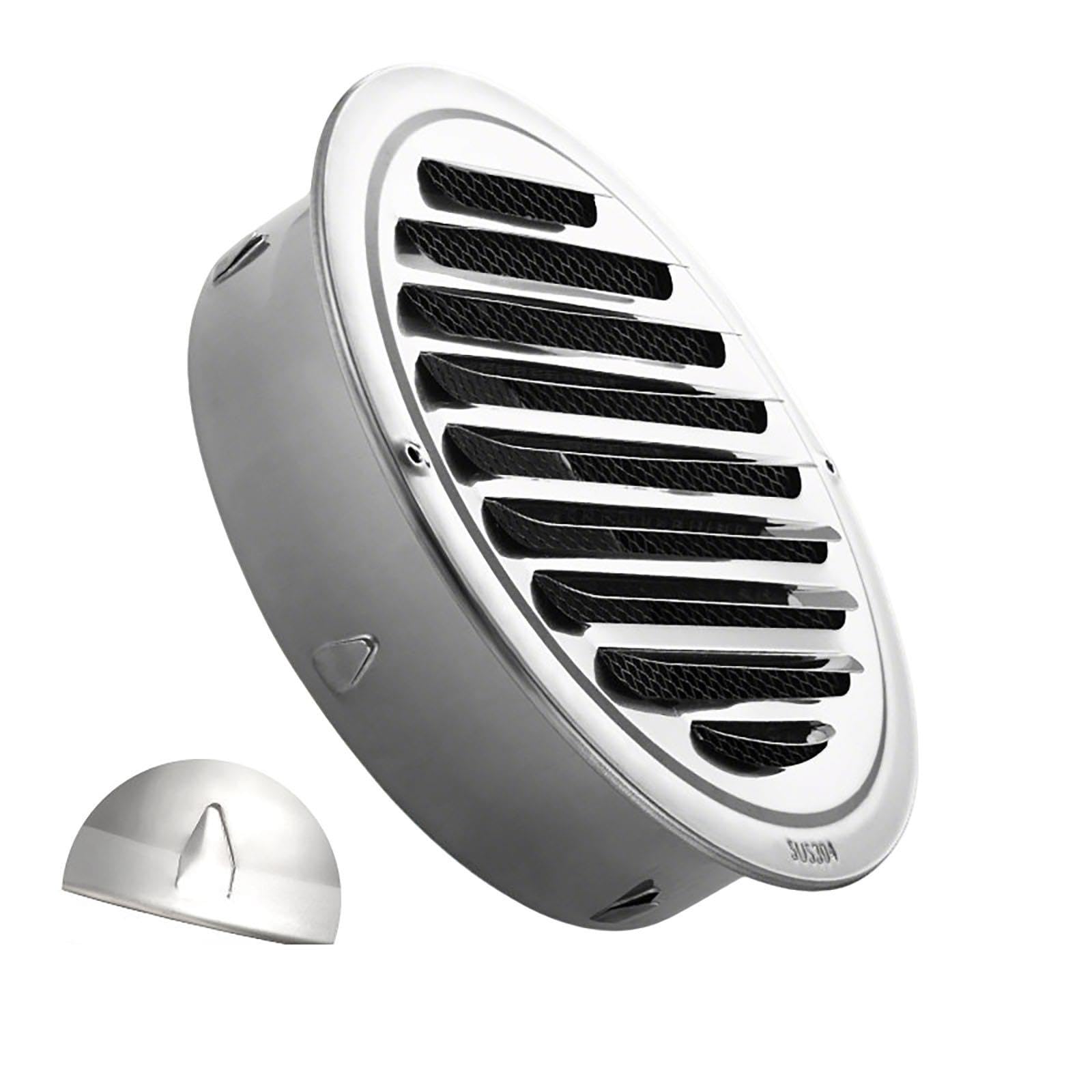 Griglia di Ventilazione Rotonda Copertura di Sfiato con Rete 60 100 150mm