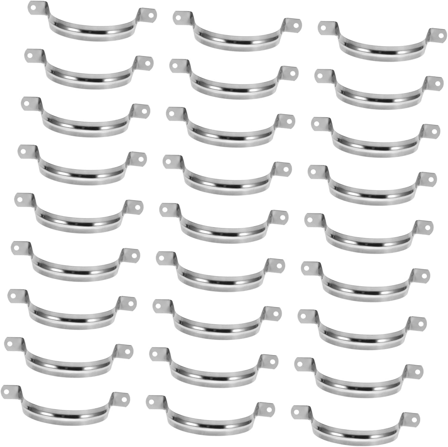 KICHOUSE 100pcs Stainless Steel Hose Clamps Heavy Duty Tube Support Clips for Fixing Pipes and Versatile Pipe Clips for Various Applications Easy to Install
