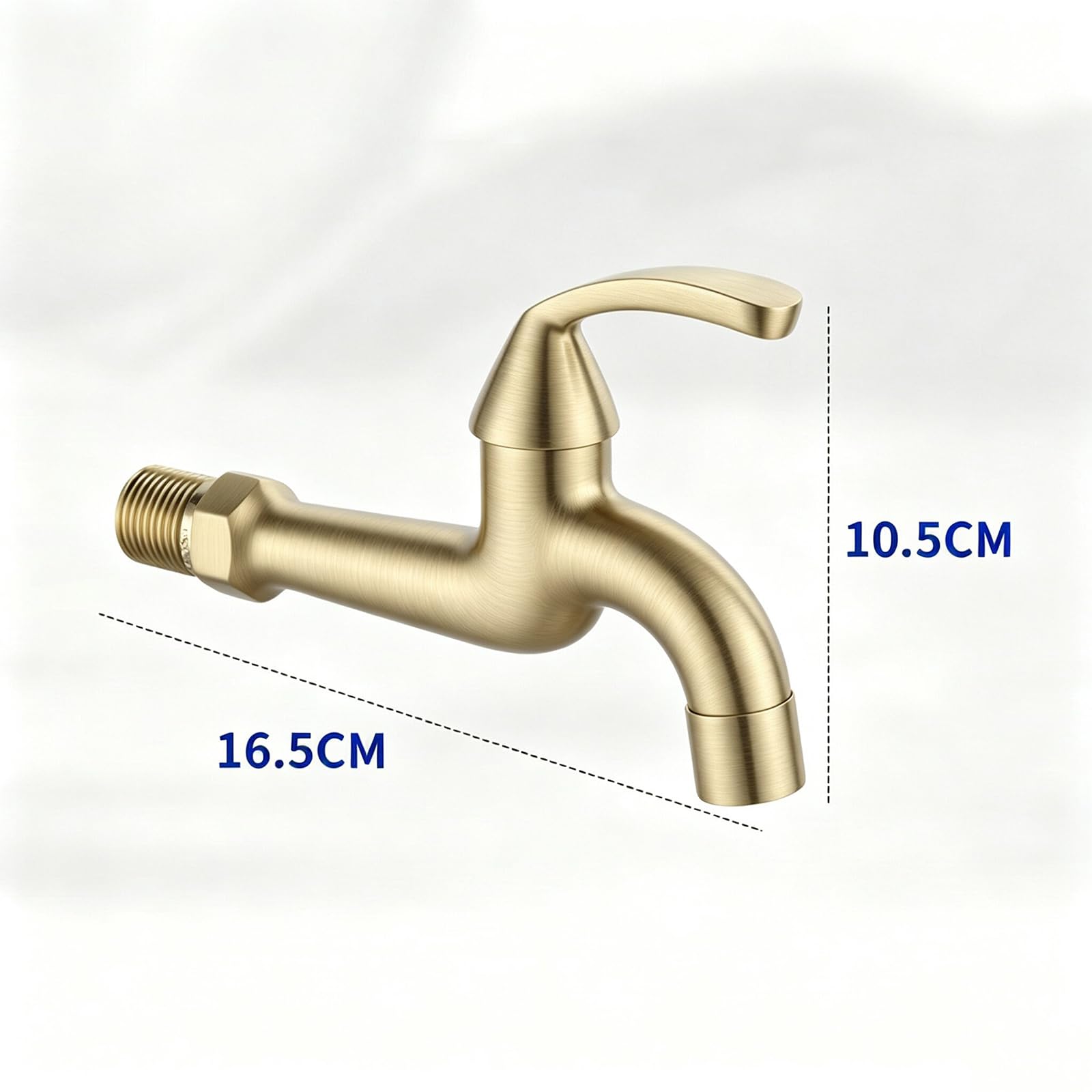 Grifo Agua Fria Pared 1/2 Oro Cepillado