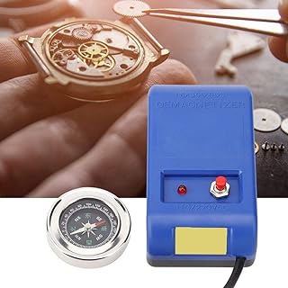 110V 220V Electrical Demagnetizer Tools, Blue Durable Practically Watch Degausser, Portable Demagnetize Watch Screws For W...