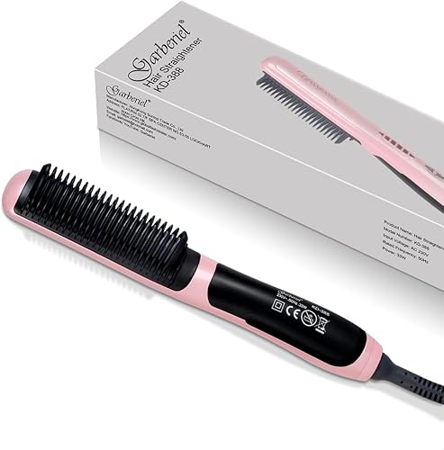 Miniatura 8 de Cepillo alisador de cabello para mujer, 6 temperaturas 20s calor rápido PTC, cerámica eléctrica de iones negativos, peine eléctrico 2 en 1 de