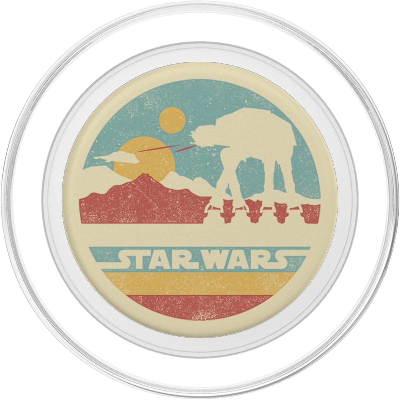 Star Wars AT-AT Retro Mountain Range PopSockets PopGrip for MagSafe