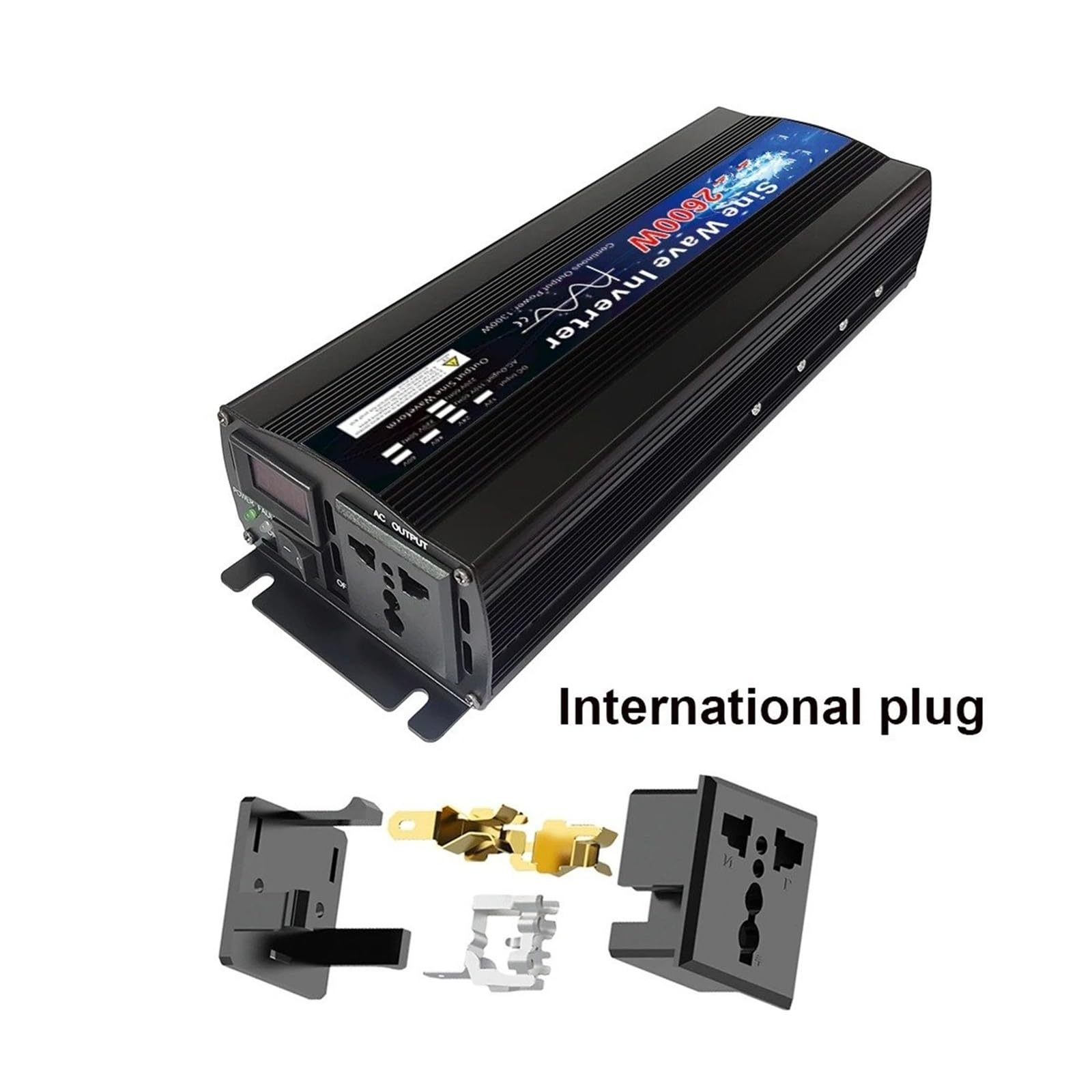 Inversor Potencia Inversor 12V 24V 110V 220V 1000w 2000w 2600w Inversor Onda Sinusoidal para Pura 48V Alimentar Pantalla LED Convertidor Solar Convertidor(1000W,24V,220V-230V 50HZ)