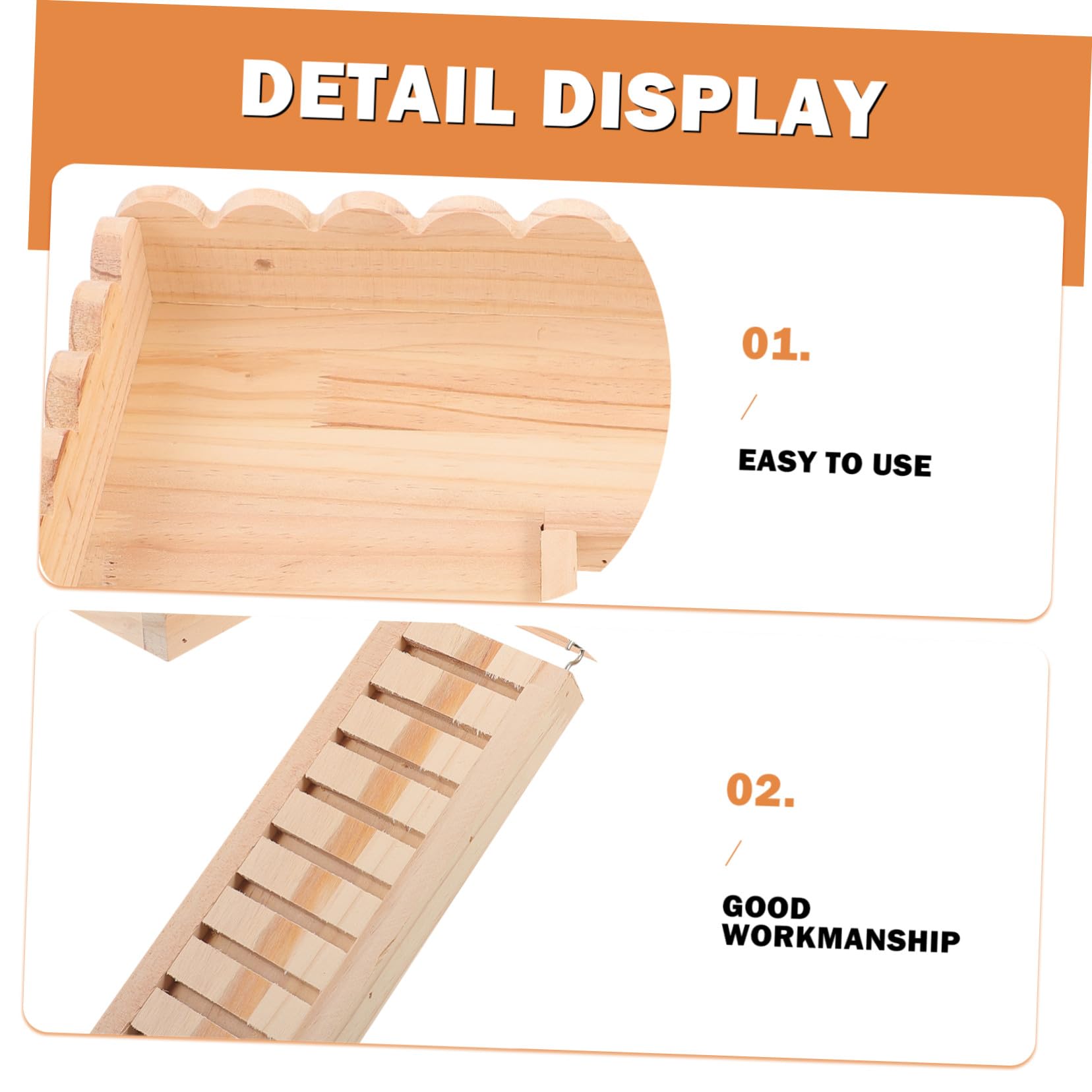 NOLITOY Piattaforma in Legno per Criceti, Vassoio Base Gabbia Khaki | Set 1 Pezzo, per Ratto e Criceto, Facile Installazione e Conservazione, Accessorio Habitat Decor