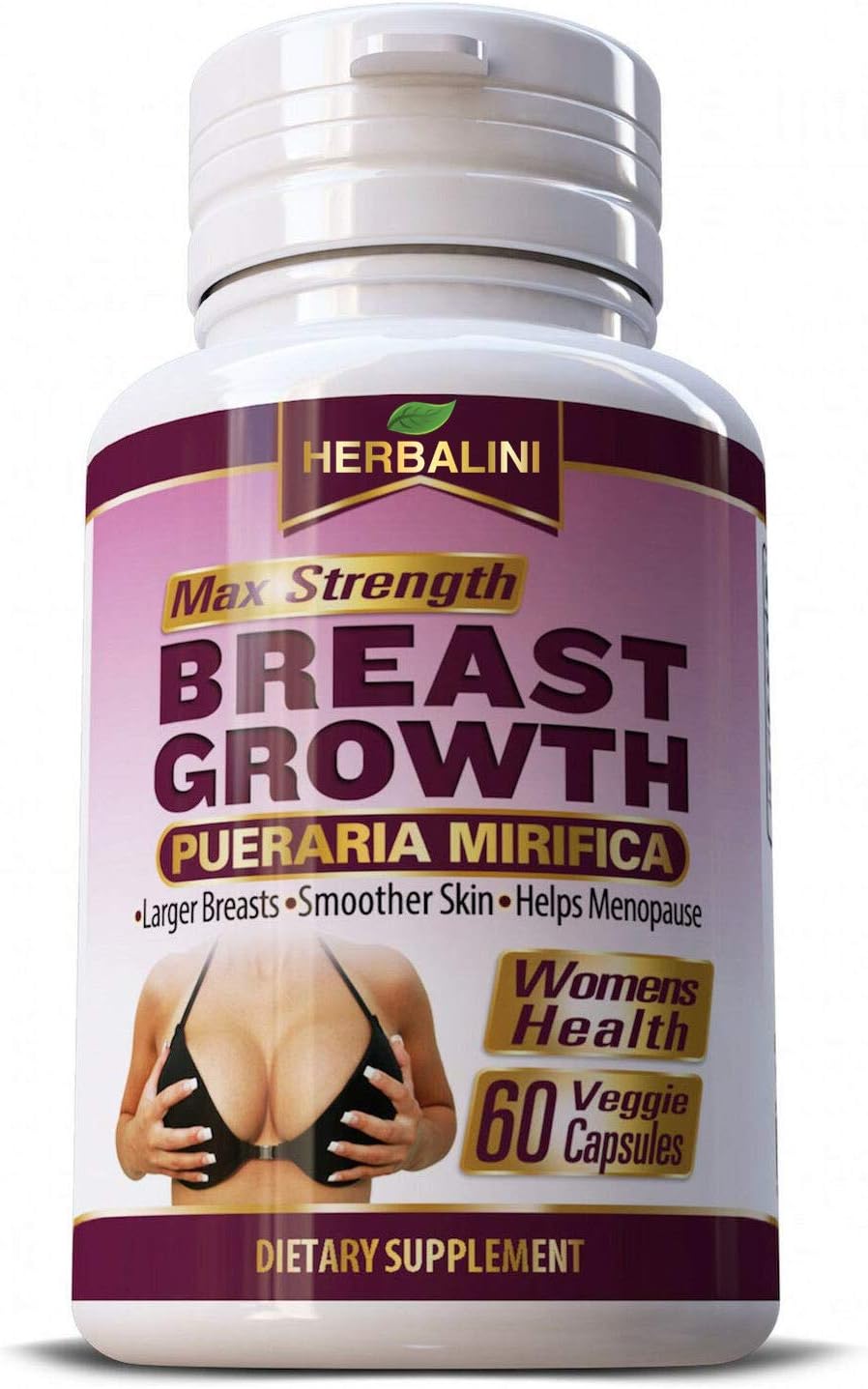 Max Strength Breast Growth - 5000mg Pueraria Mirifica - Curve Enhancement, Bust Enlargement, Firm Body, Feminizing Pills - Body Augmentation, Vaginal Health, Menopause Relief, Skin and Hair Health