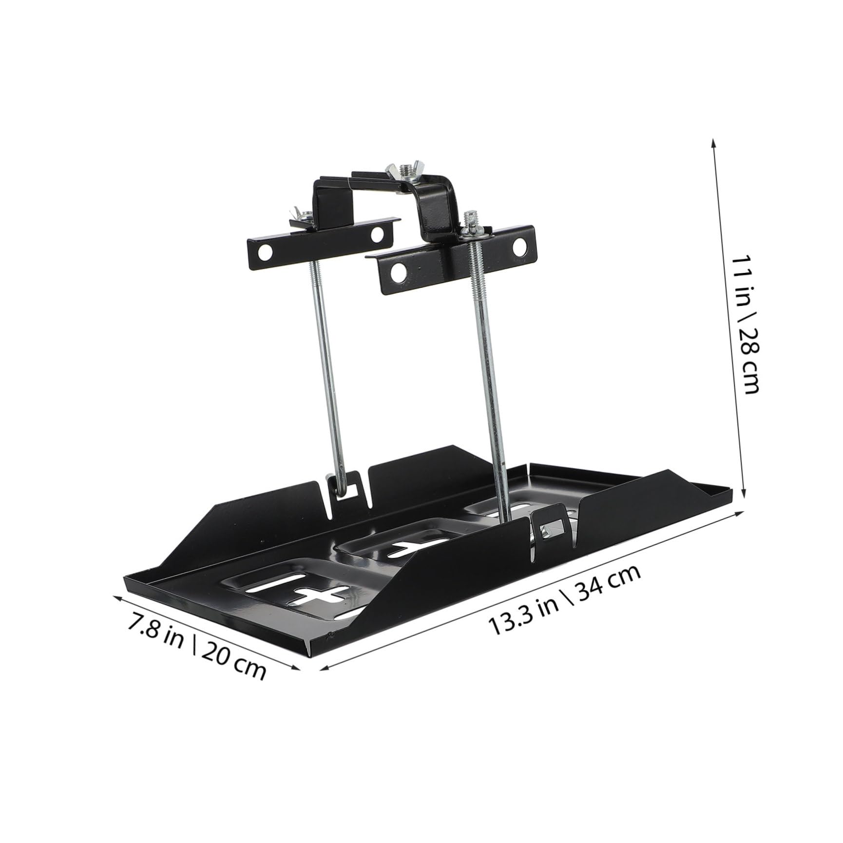 Support de Batterie de Voiture en Fer 1 Set, Noir