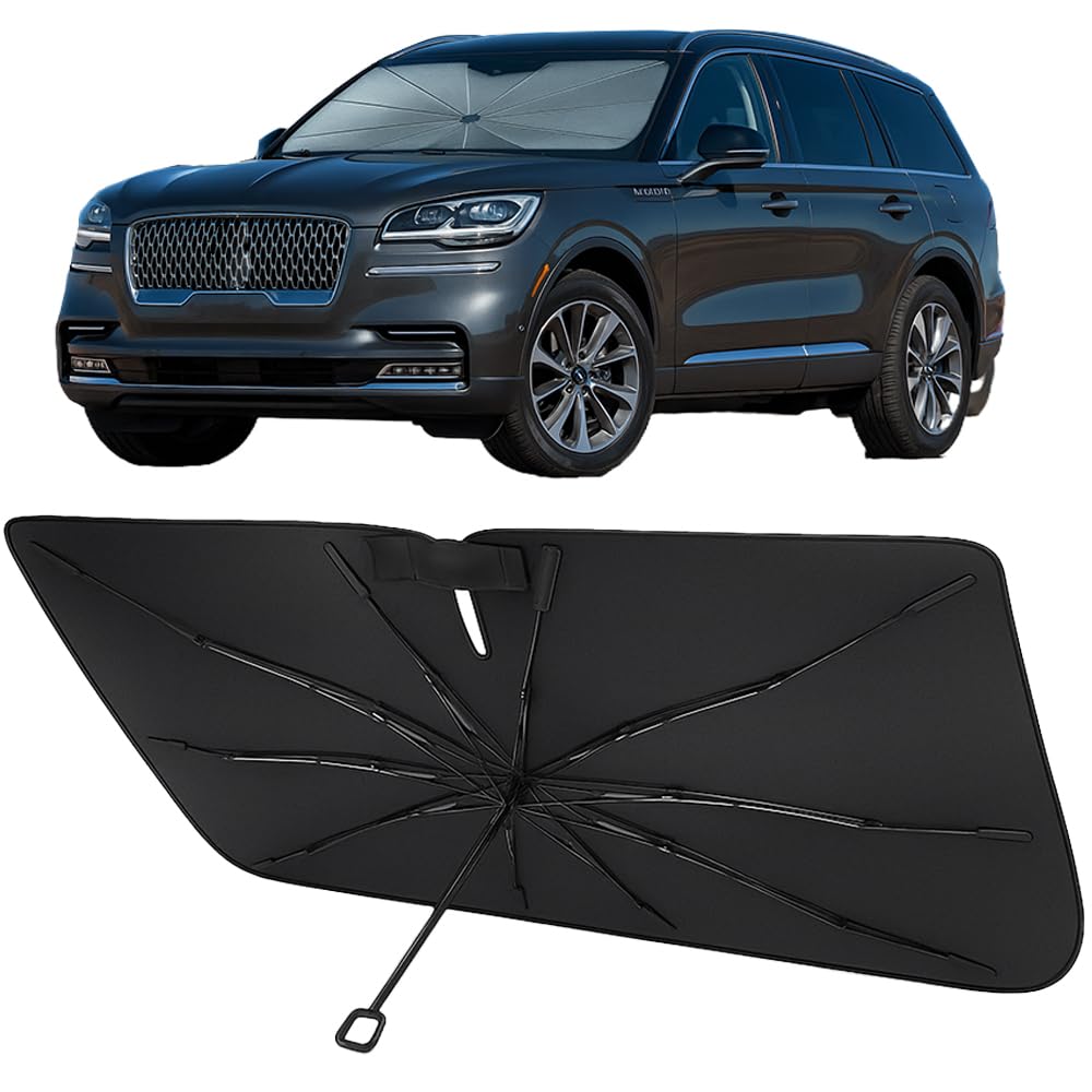 Proadsy Custom Fit 2020-2026 Lincoln Aviator Windshield Sun Shade Umbrella