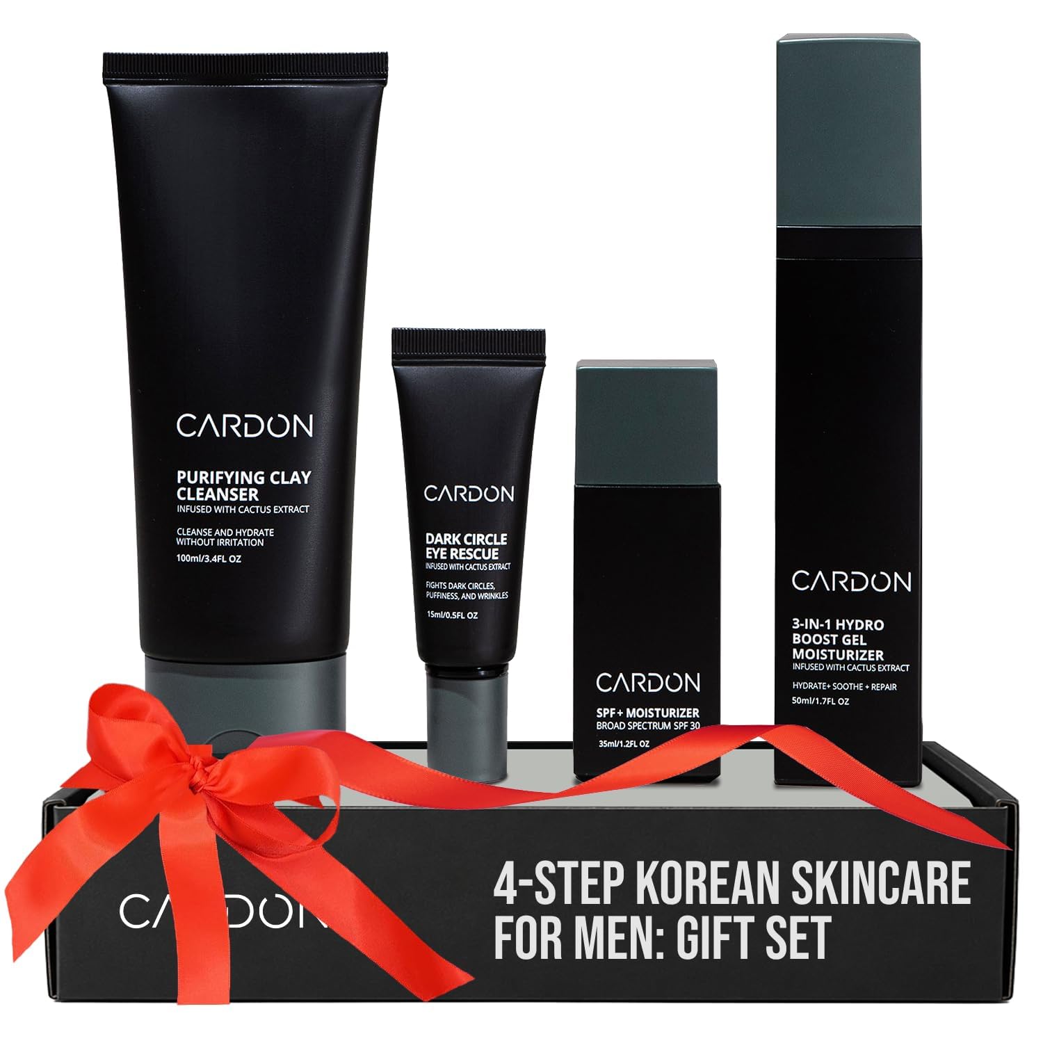 Amazon.com : Cardon 4-Step Korean Skincare Gift Set for Men, Anti