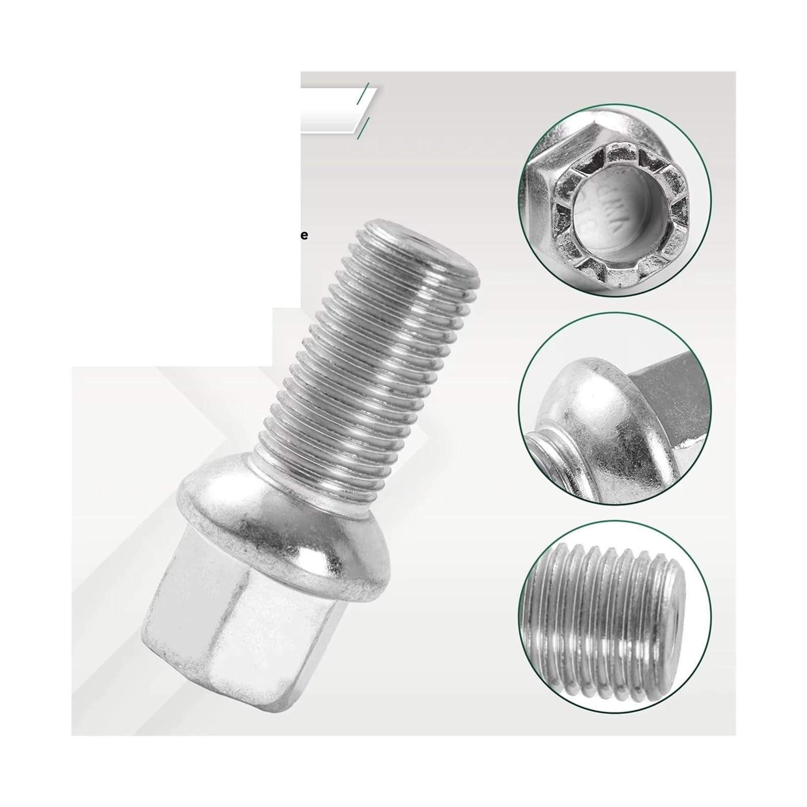 Dadi Delle Ruote Auto Bulloni Accessori Per Seat Per Toledo I (1l2)