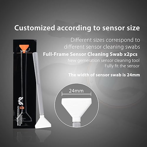 Miniatura 4 de VSGO Kit de limpieza profesional de lente pluma de limpieza de marco completo y hisopos de limpieza con sensor Aps-C, soplador de aire de cámara,