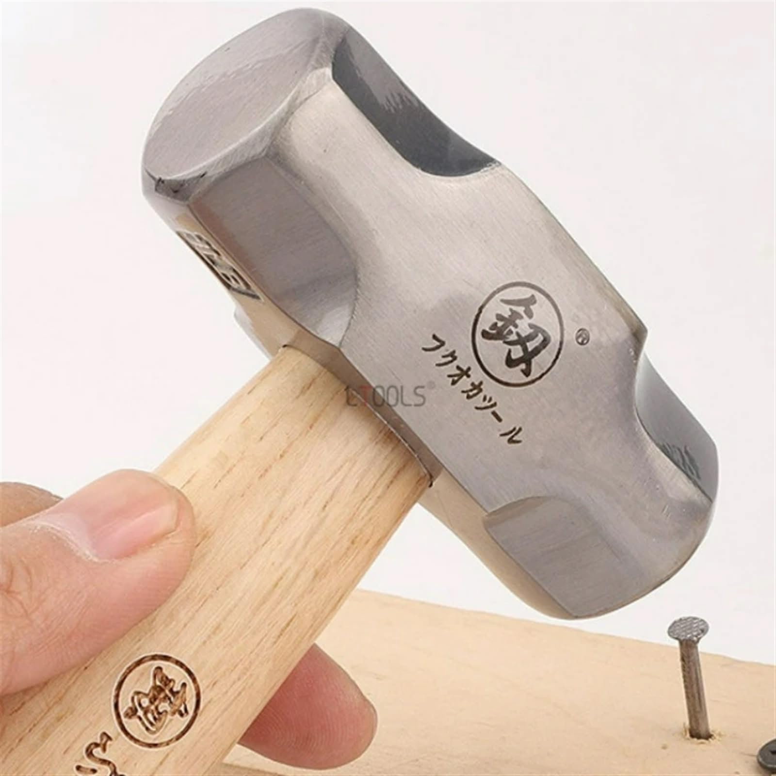 Mini martillo FO-6028B martillo octogonal de mango corto de madera maciza, herramienta de Hardware Manual de martillo pequeño de acero al carbono de 1LB
