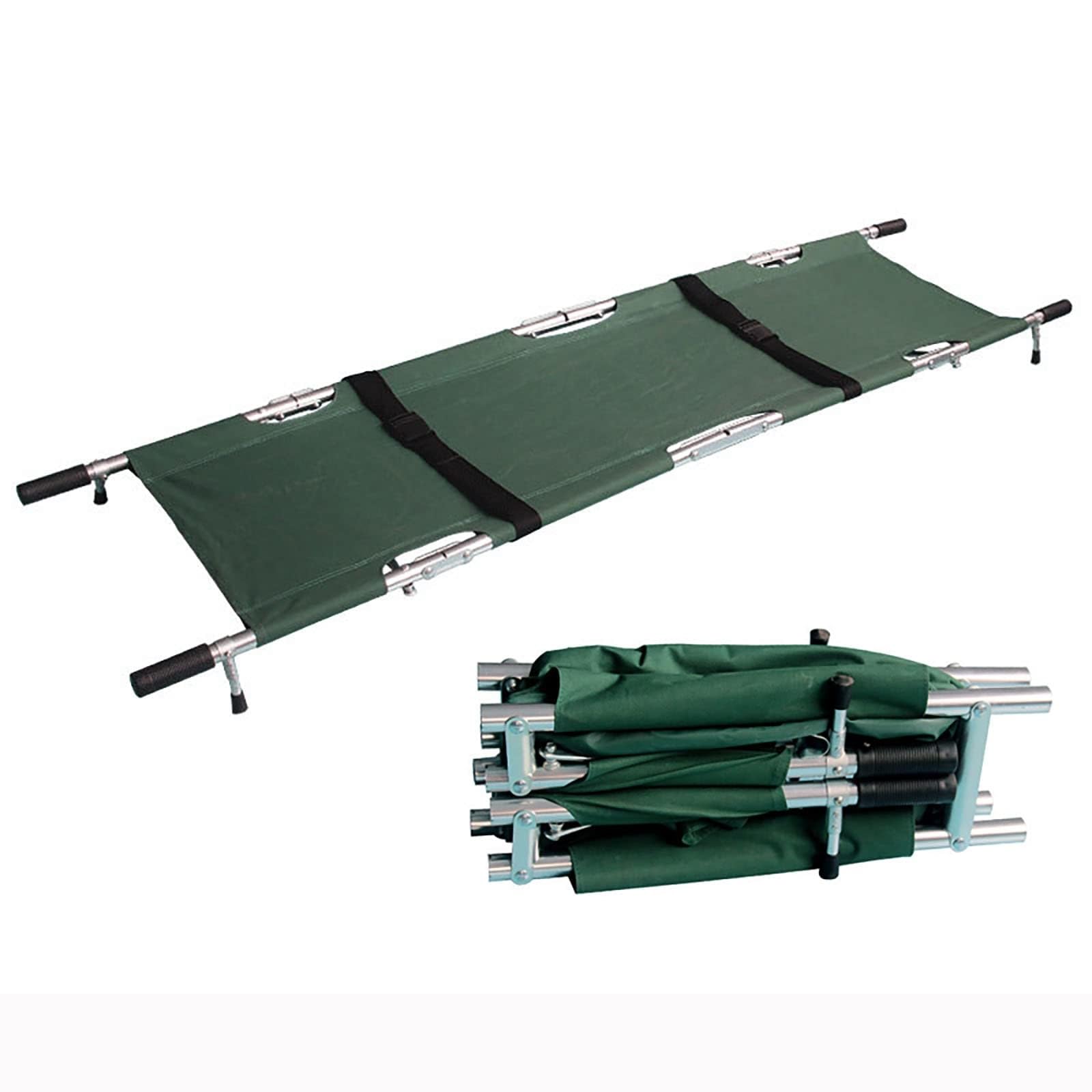 SGKOMN Folding Stretcher, Aluminum Alloy Emergency Rescue Stretcher, Portable Patient Transport Medical Stretcher for Hospitals/Clinics/Families/Sports Fields