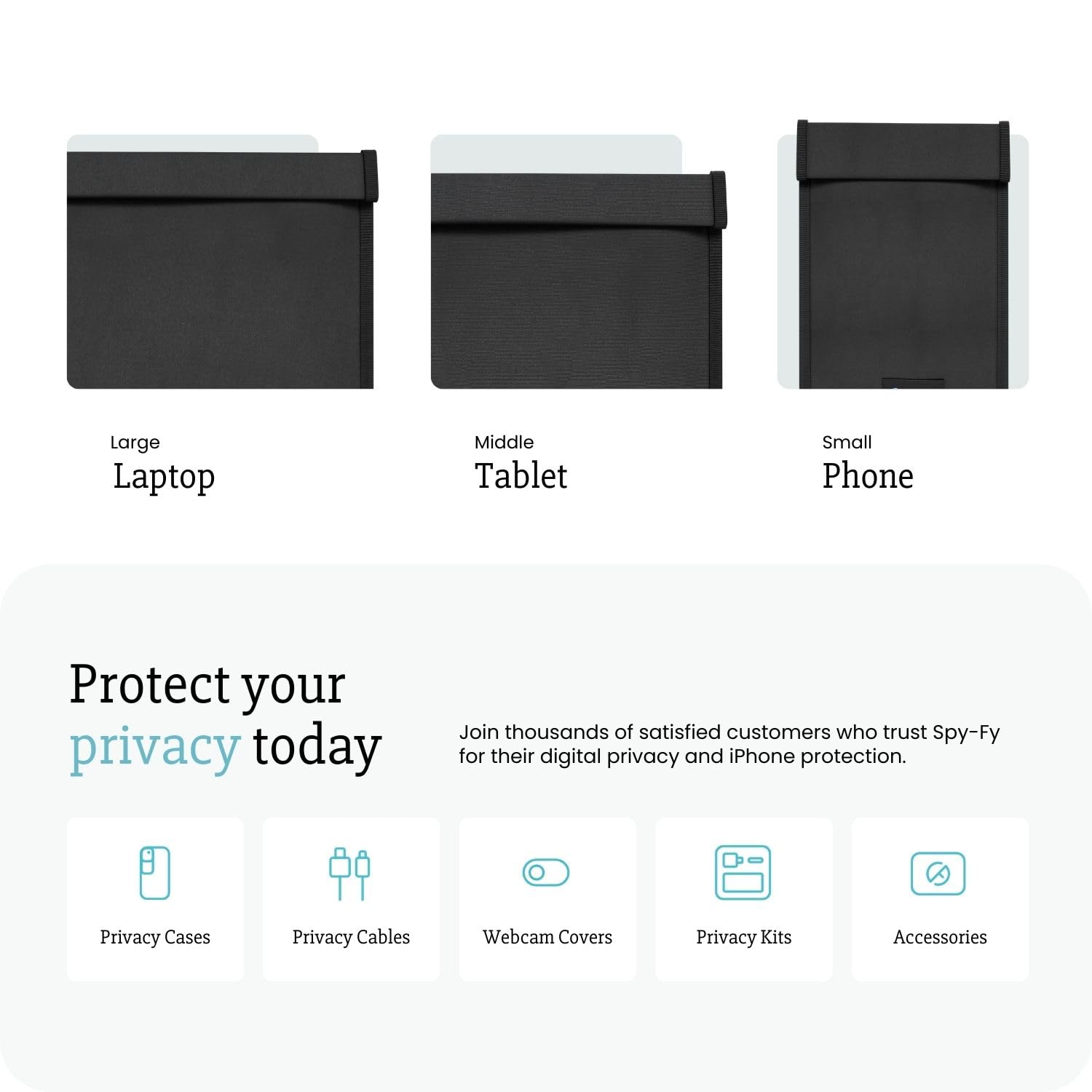 Faraday Bag Handy 19 x 11 cm Strahlenschutz für Handyhüllen iPhones Smartphones