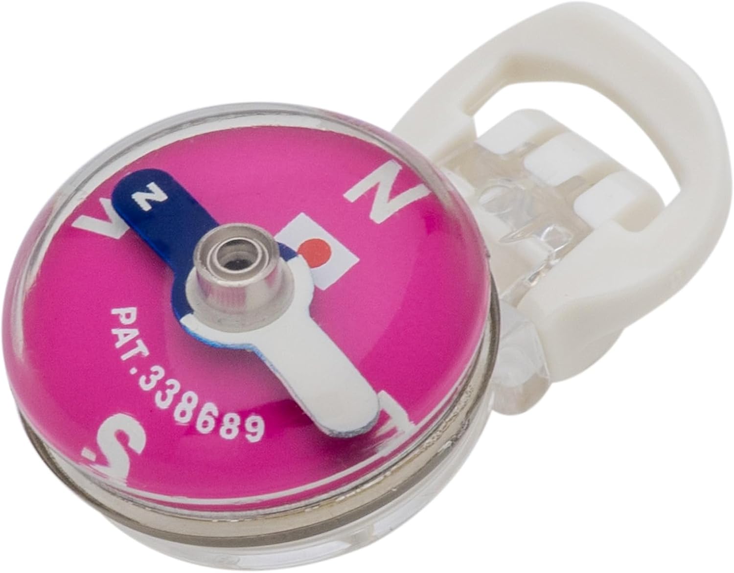 YCMCORPORATION CP-50P Clip-on Compass, Oil Operated, 10 ATM, Waterproof, Luminous, Pink