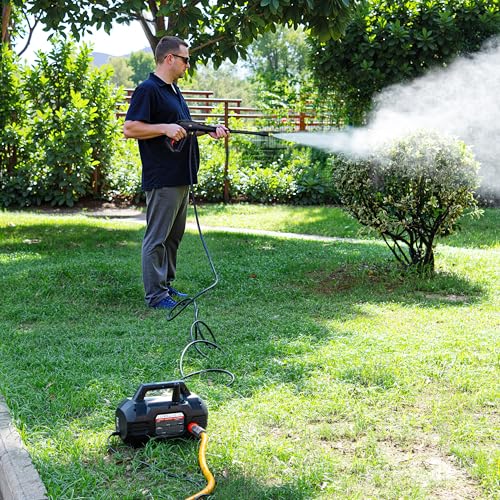 SENIX 13 Amp Electric Pressure Washer - 1700 PSI, 1.2 GPM, Compact with Foam Cannon, Spray Gun, 20-ft Hose, Turbo Nozzle, and 15° Spray Nozzles - Perfect for Cars and Driveways thumbnail 6