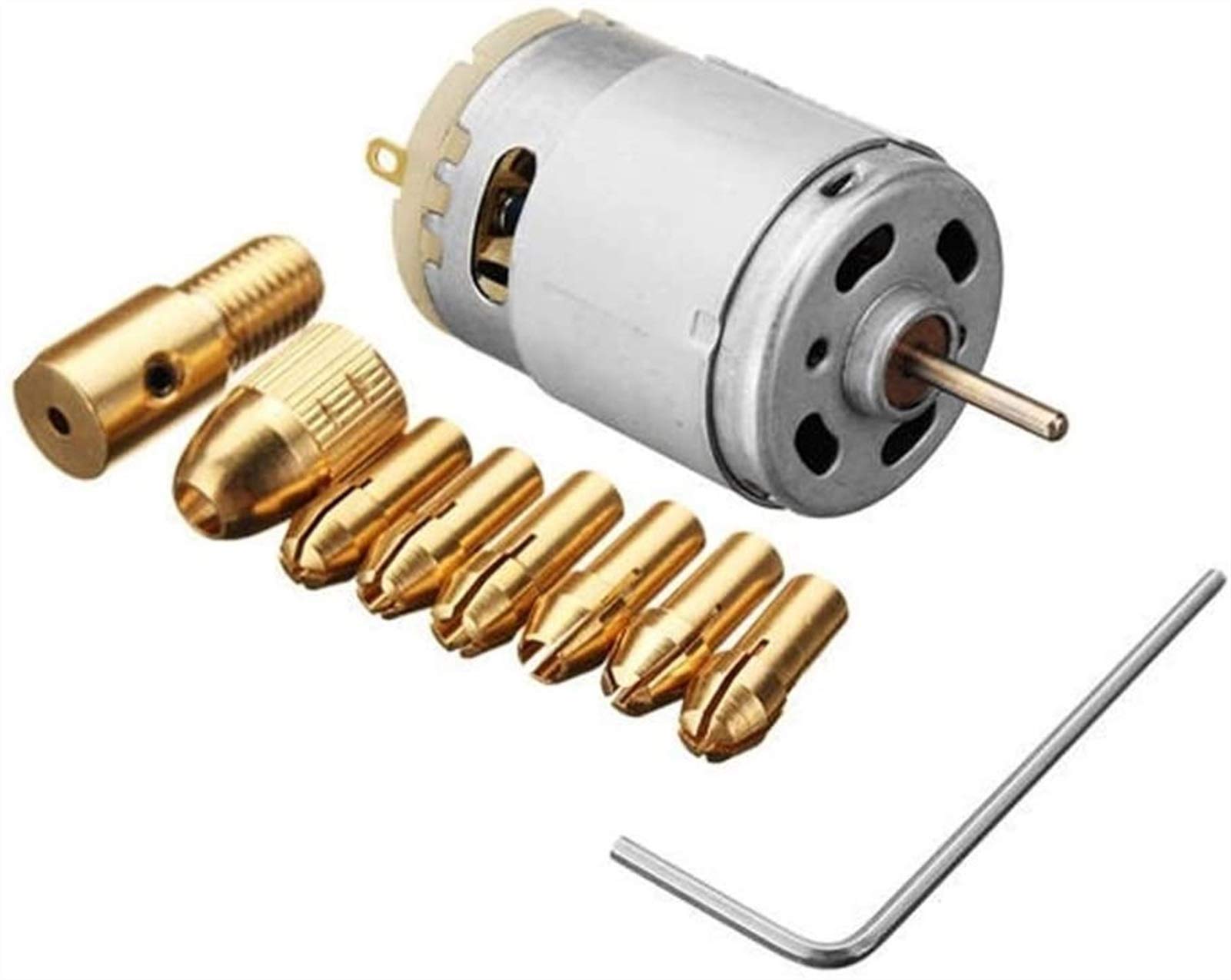 Wiertarka narzędziowa, silnik prądu stałego 12 V 500 mA z 5 szt. 0,5-3,0 mm tuleja zaciskowa elektryczna płytka drukowana zestaw narzędzi bit
