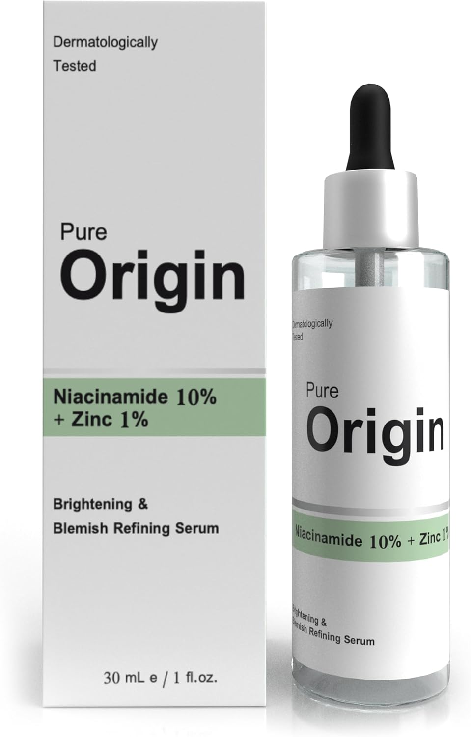 Pure Origin Niacinamide 10% + Zinc 1% Face Serum | Minimizes Skin Pores | Gives Smooths Texture | Enhances Skin Radiance | Eco-Friendly | Clinically Validated Serum | 30Ml