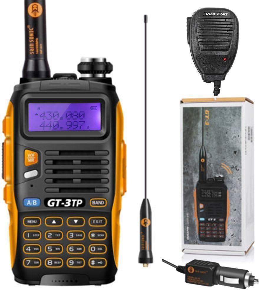 BaoFeng Pofung GT-3TP Mark-III+Speaker Tri-Power 8/4/1W Two-Way Radio with Speaker Mic Included
