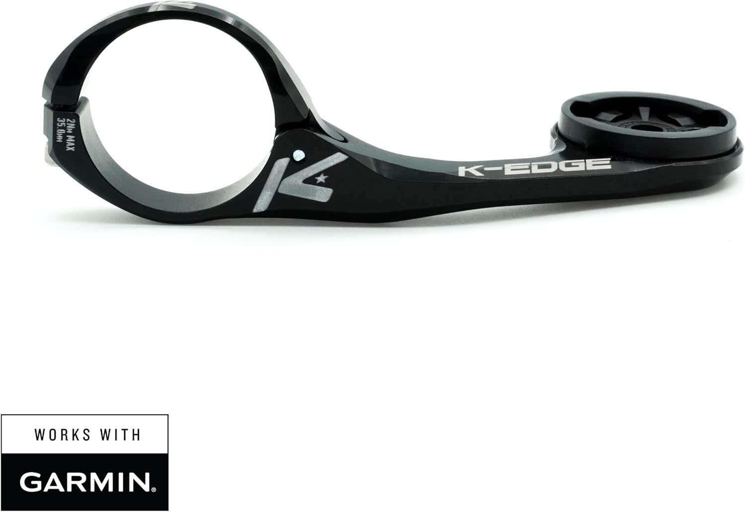 K-Edge | Max XL (35.0mm) Bicycle Computer Mount | for Garmin GPS Devices | Black