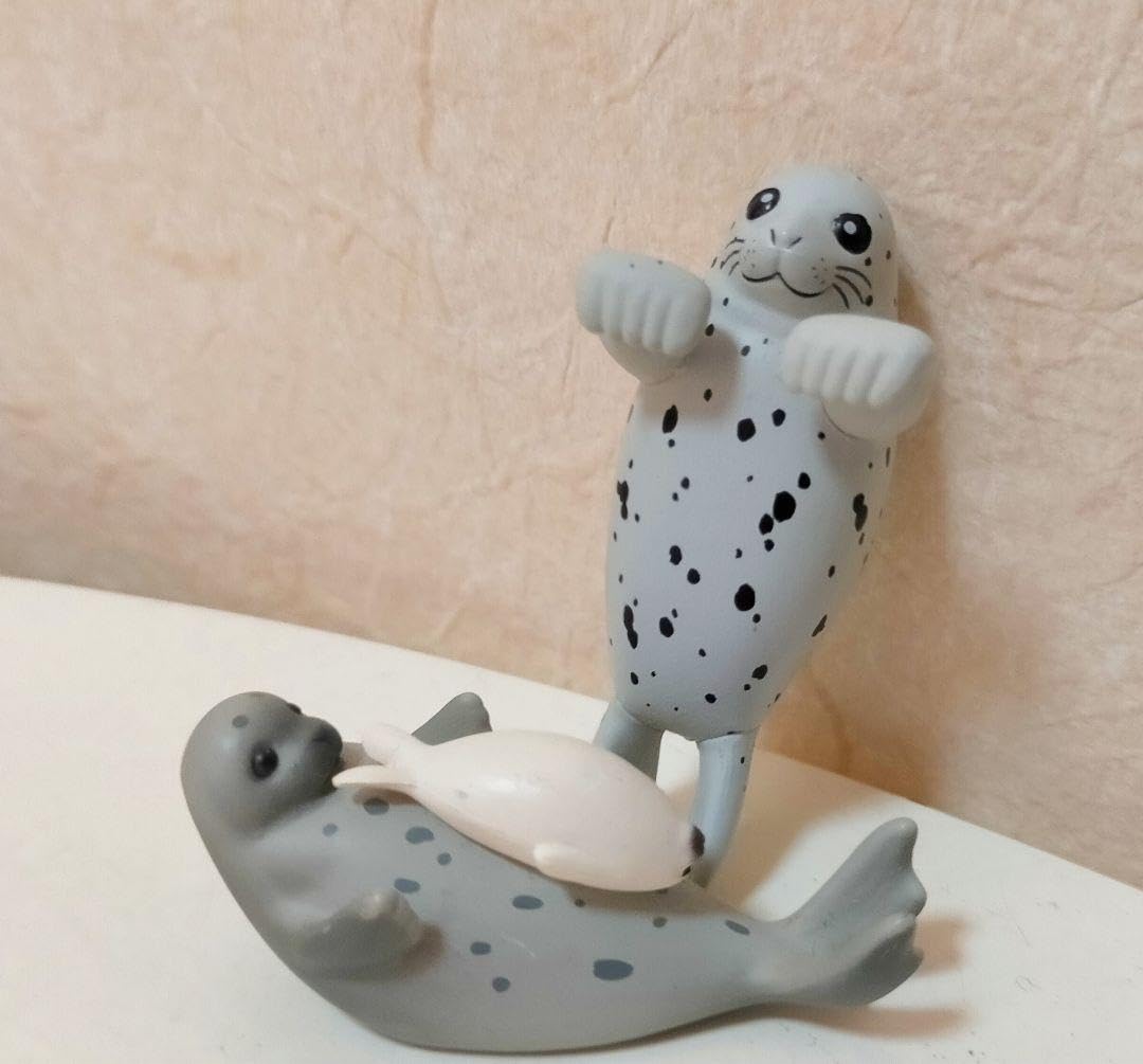 Amazon.co.jp: 京都水族館限定 アザラシ フチ子 フィギュア 親子