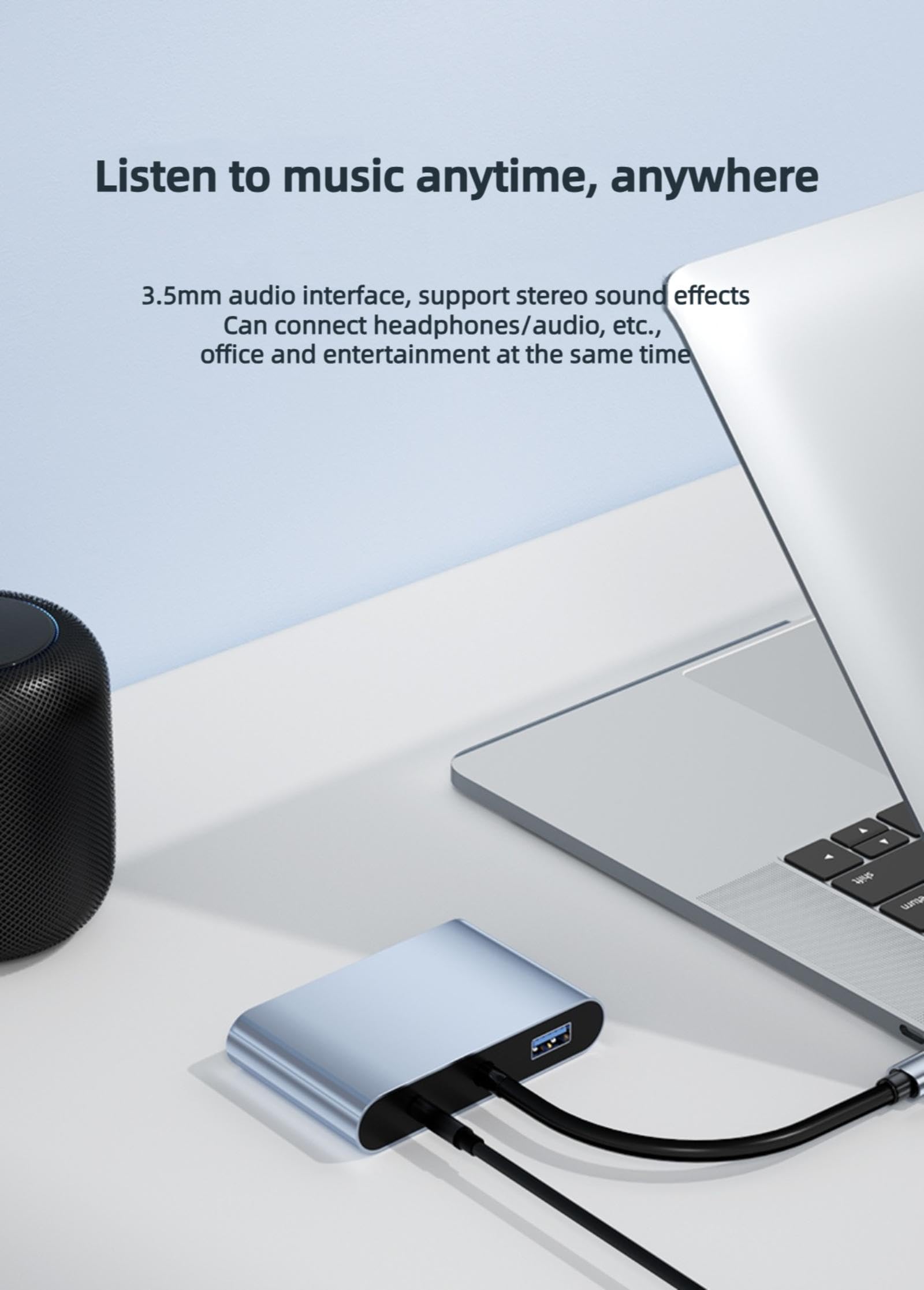 Hub USB C, stacja dokująca z adapterem 10 w 1 z 4K HDMI, VGA, typ C, 87 W PD, 5 Gb/s USB3.0, RJ45 Ethernet, czytnik kart SD/TF, AUX 3,5 mm, kompatybilna z MacBook Pro/Air, innymi urządzeniami