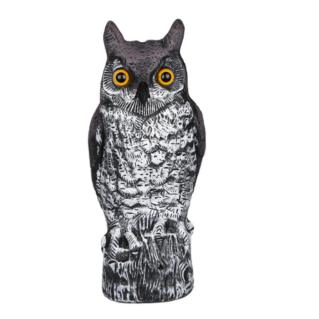 CAKEEYUM Owl Decoy Owl Statue Plastic Bird Scarecrow Repeller for Outdoor Garden Yard gardening