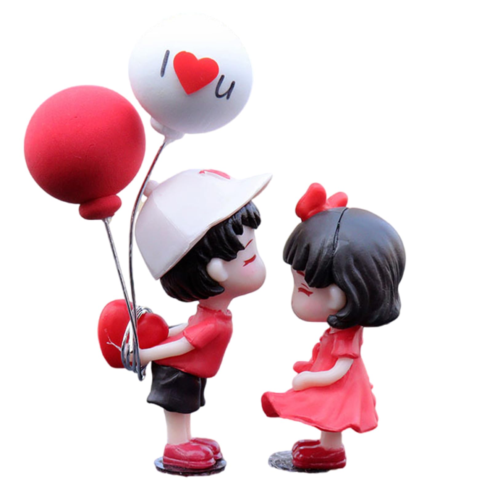 LUJIAXI Sweethearts Car Dashboard Figurine Resin Adorable Lover Embraces Miniature Statue Decoration Fit for Romantics Ambiances Cartoon Car Decoration